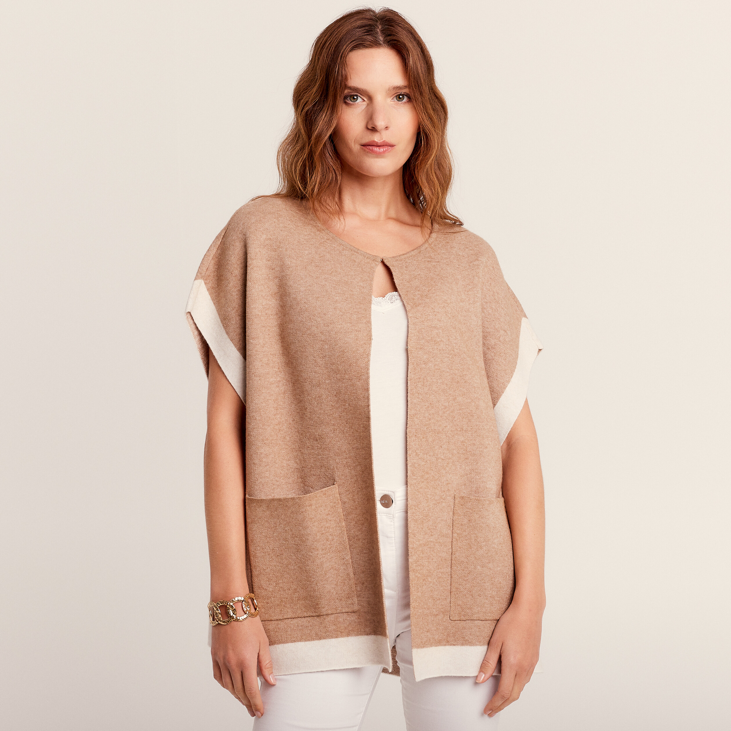 Gilet manche sales courte femme
