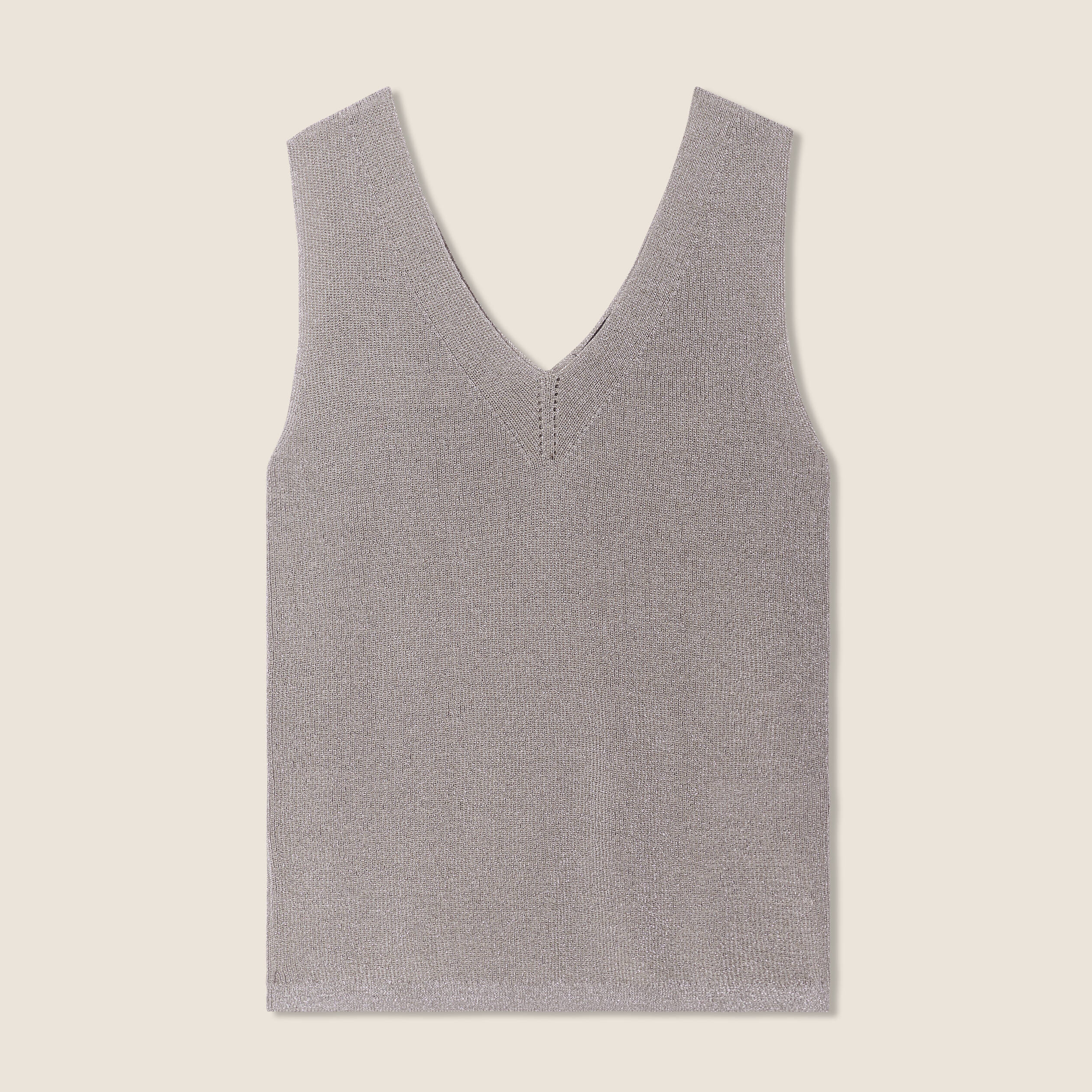 Pull débardeur à bretelles vert clair femme
