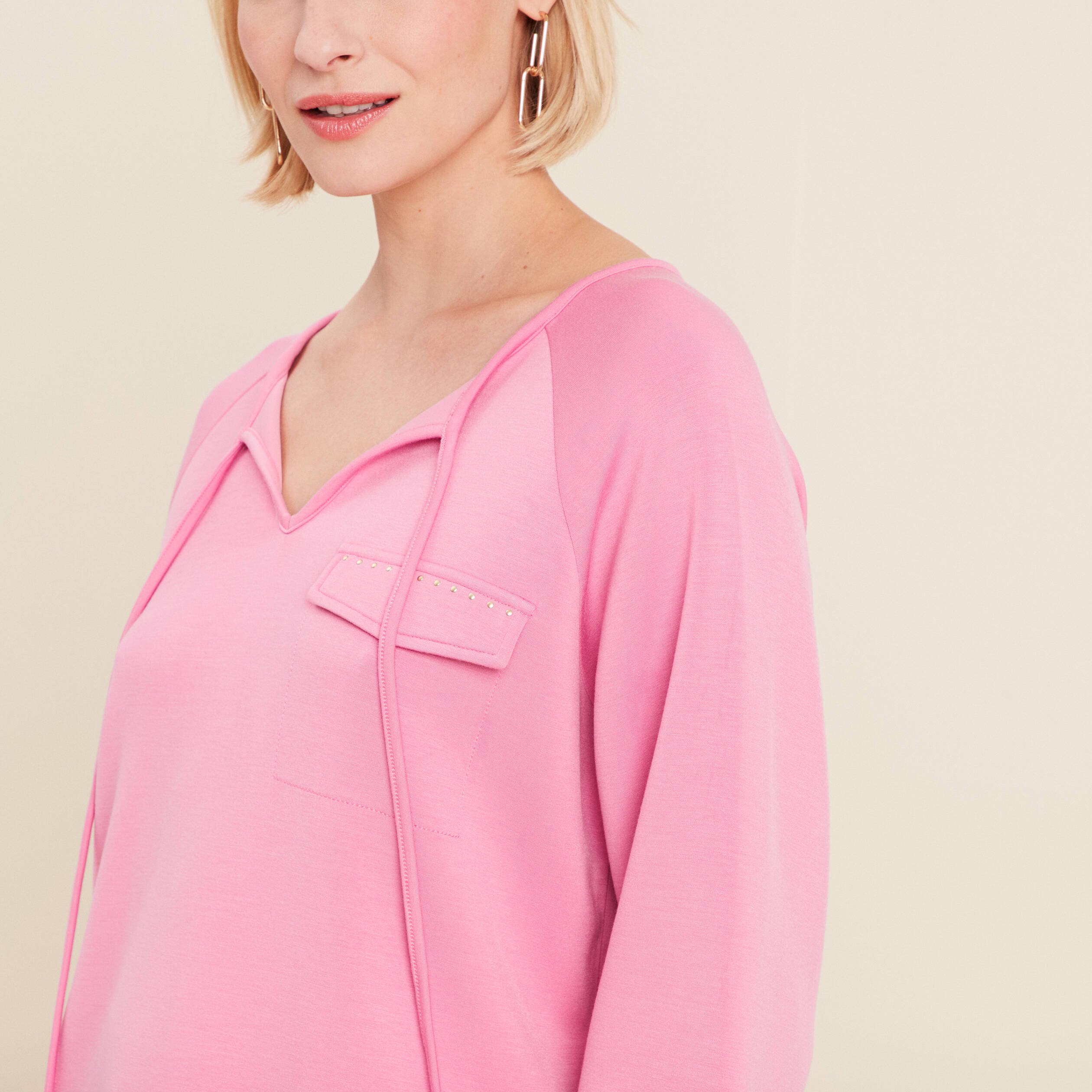 sweat manches longues rose femme Sweat manches longues rose femme
