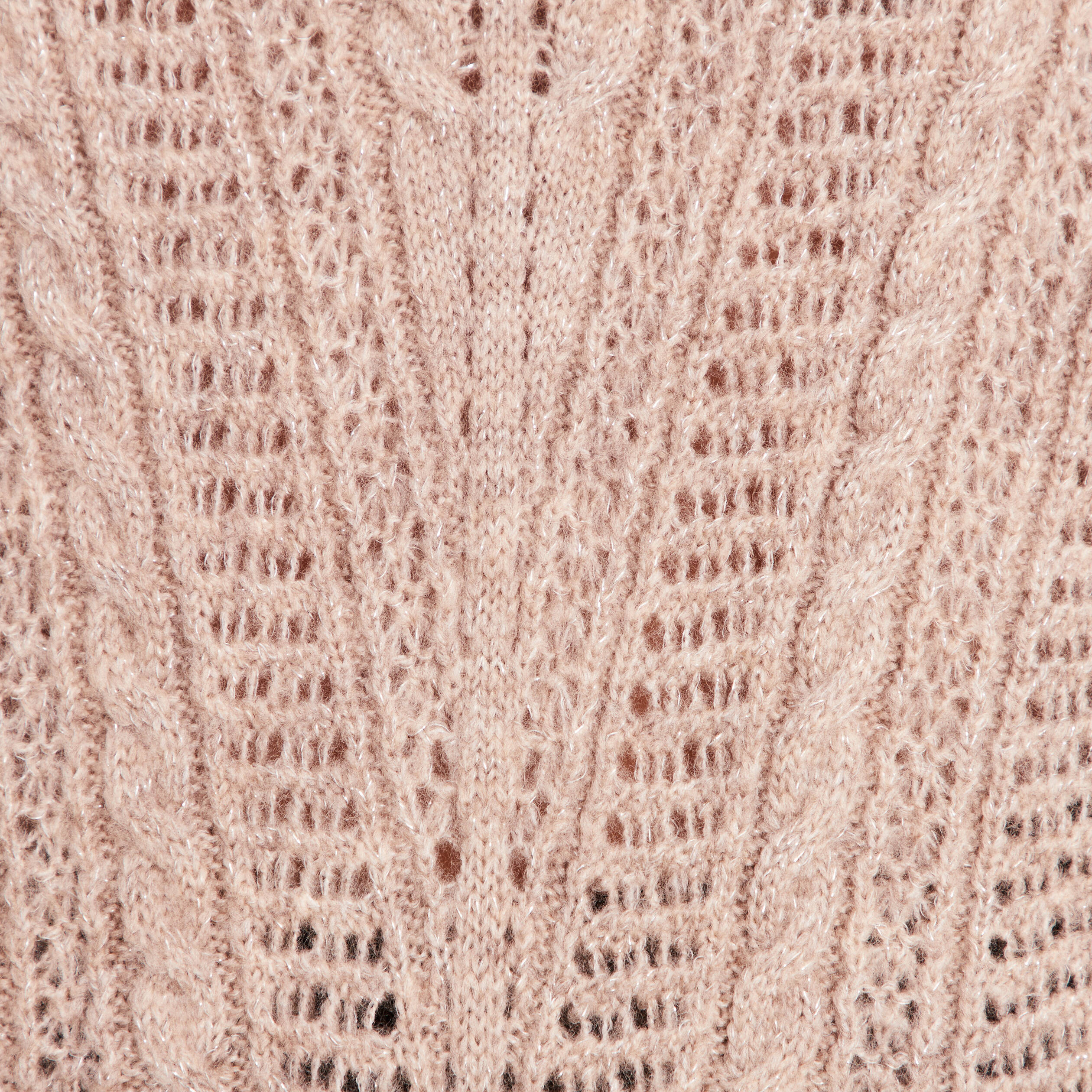 Pull col V manches longues taupe femme