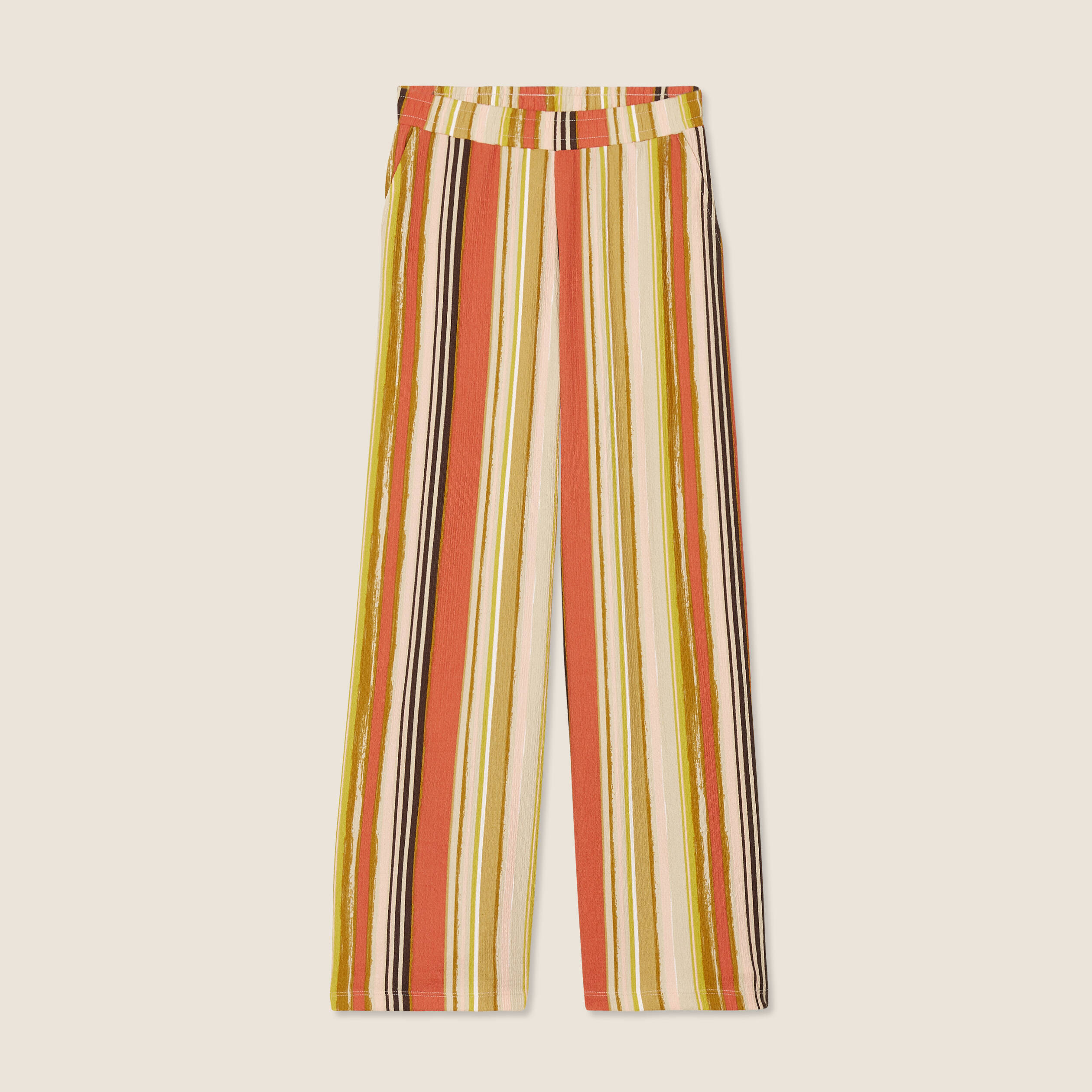 Pantalon flou 7/8ème rose cerise femme