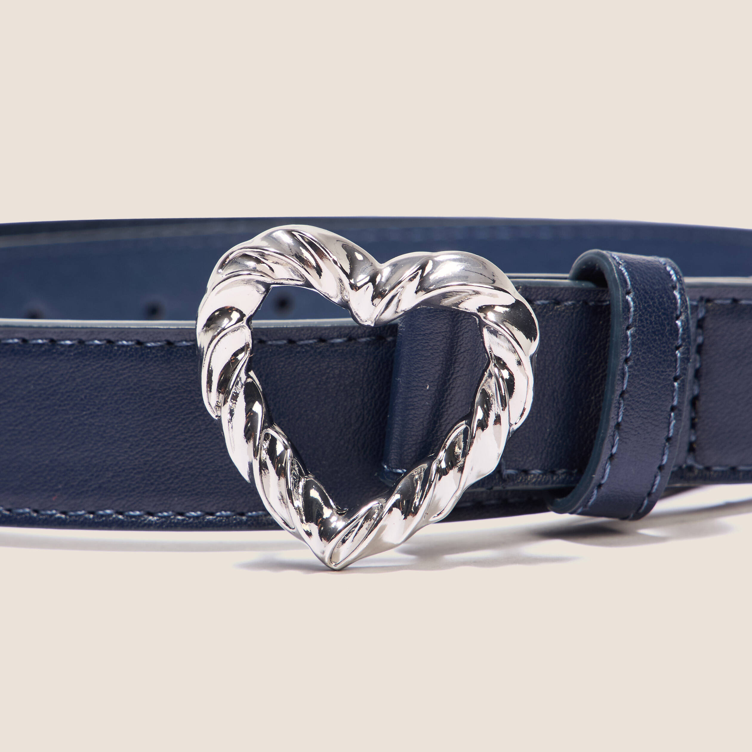 Ceinture avec boucle bleu foncé femme