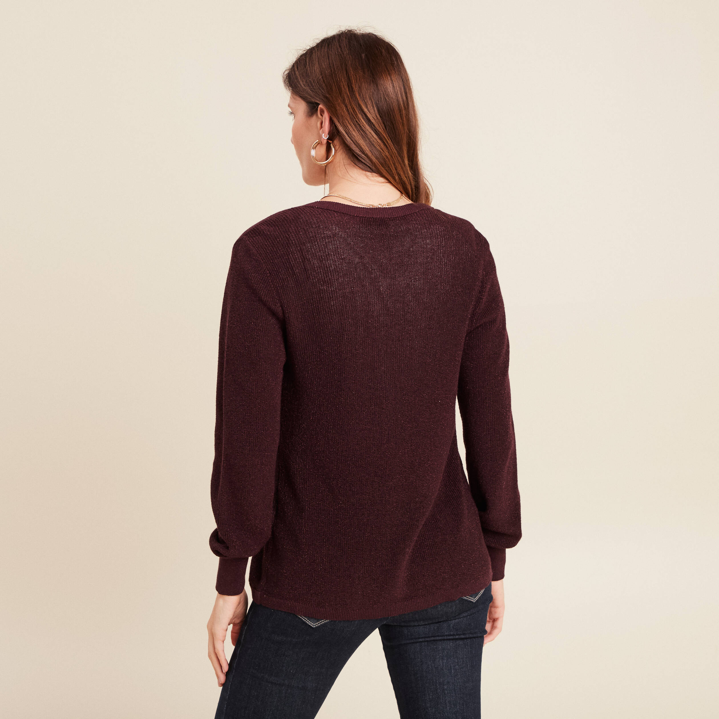 gilet manches longues bordeaux femme Gilet manches longues bordeaux femme