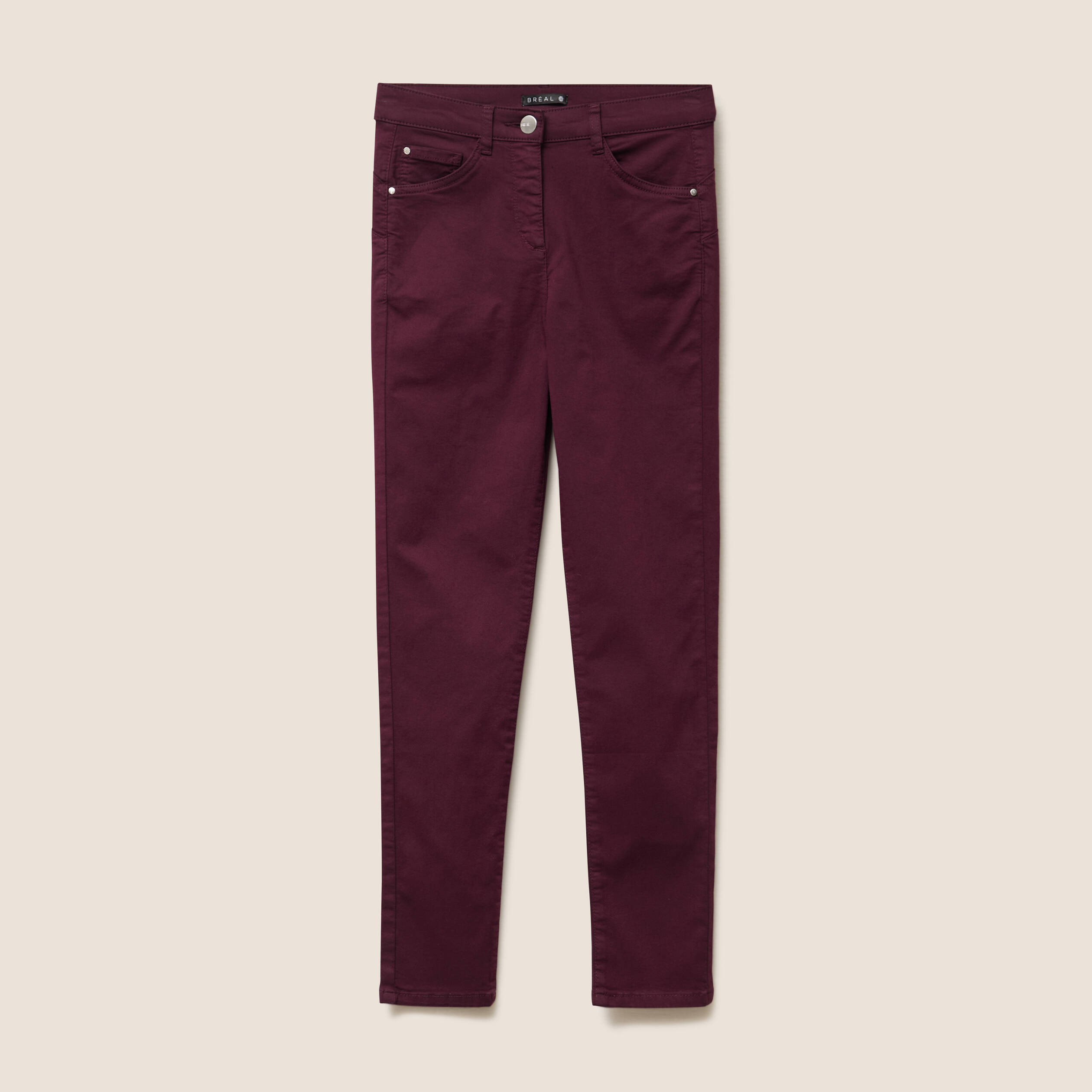 Pantalon magique Le L&eacute;ger coupe ajust&eacute;e bordeaux femme