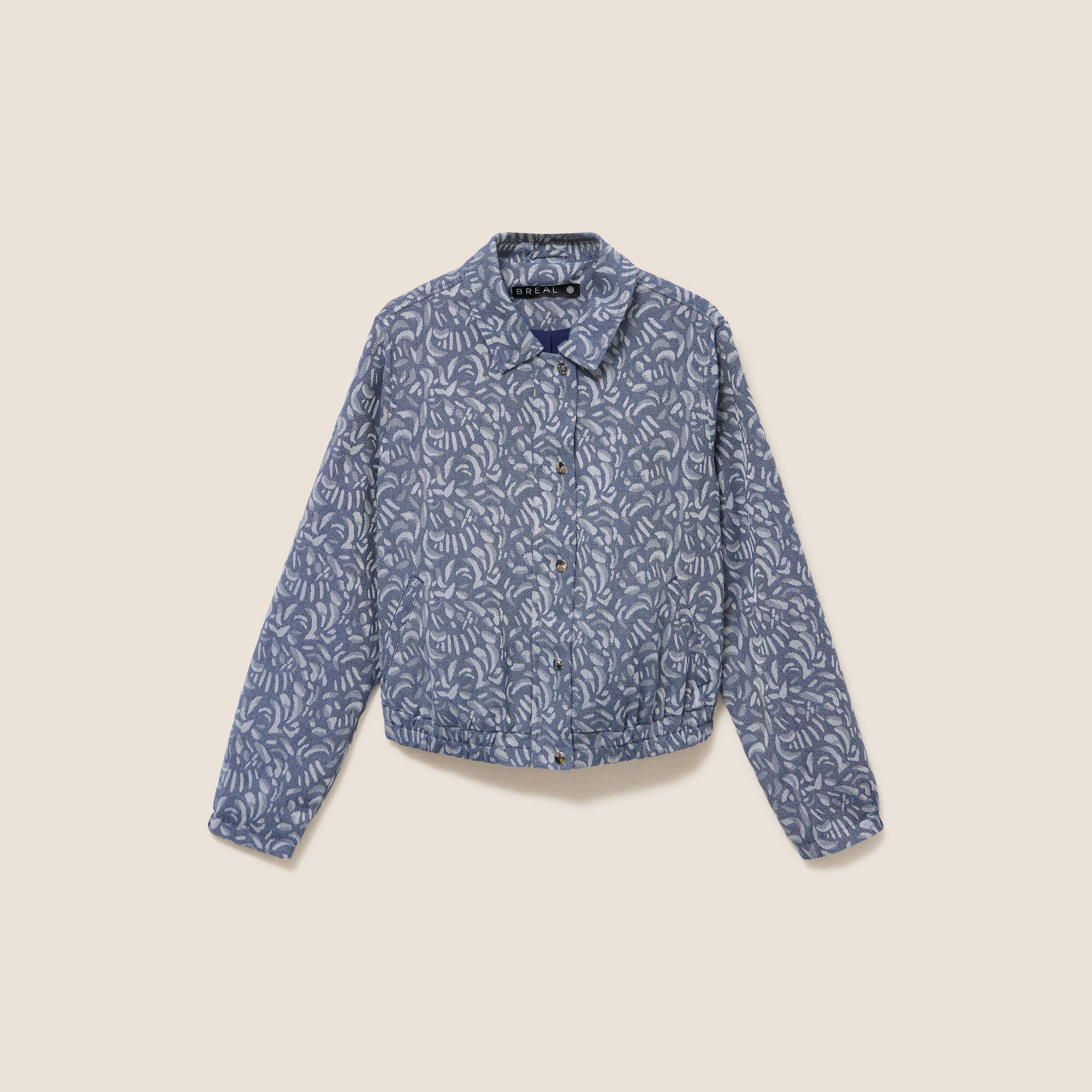 Veste jean doubl&eacute;e bleu femme