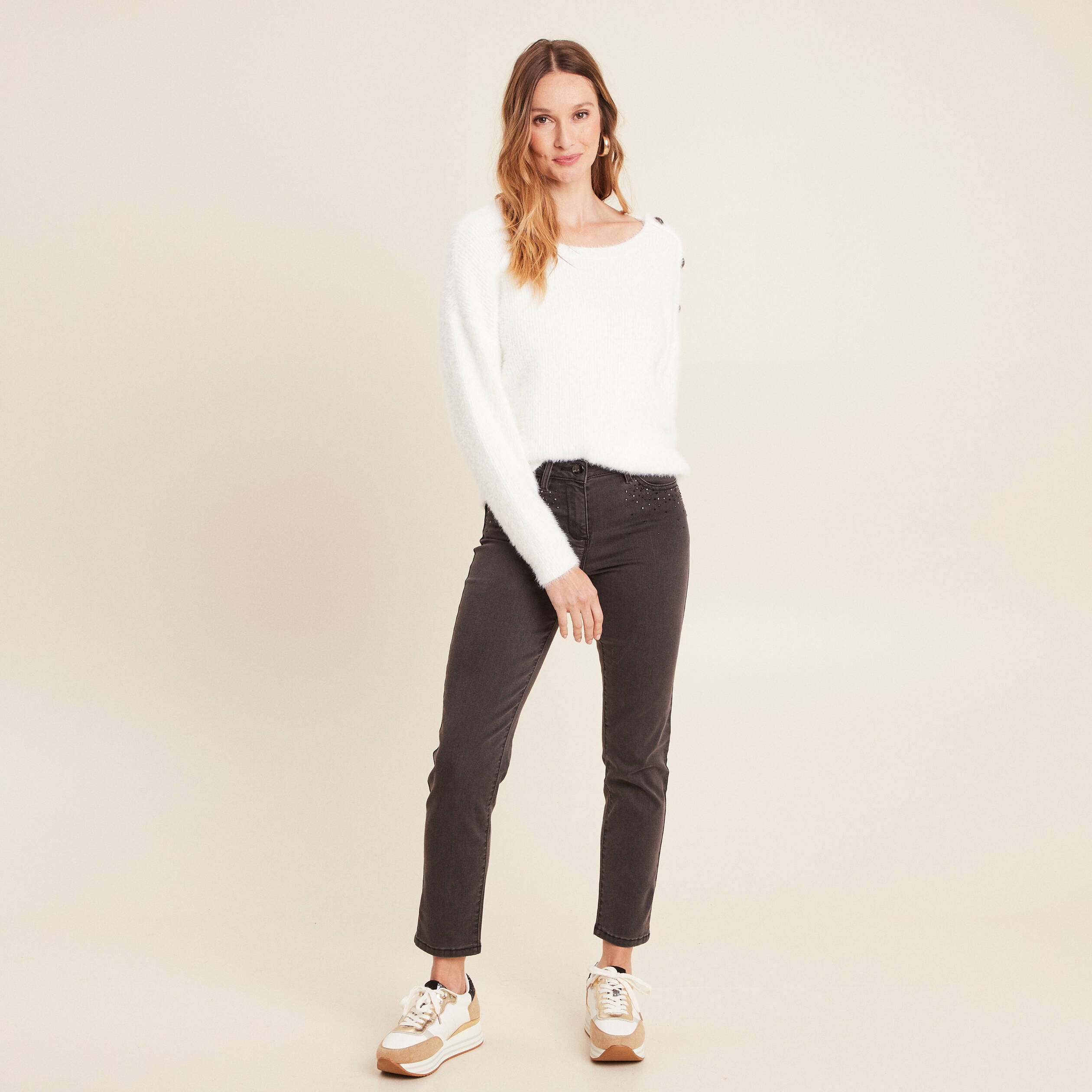 Jean taille basse femme pas cher hotsell