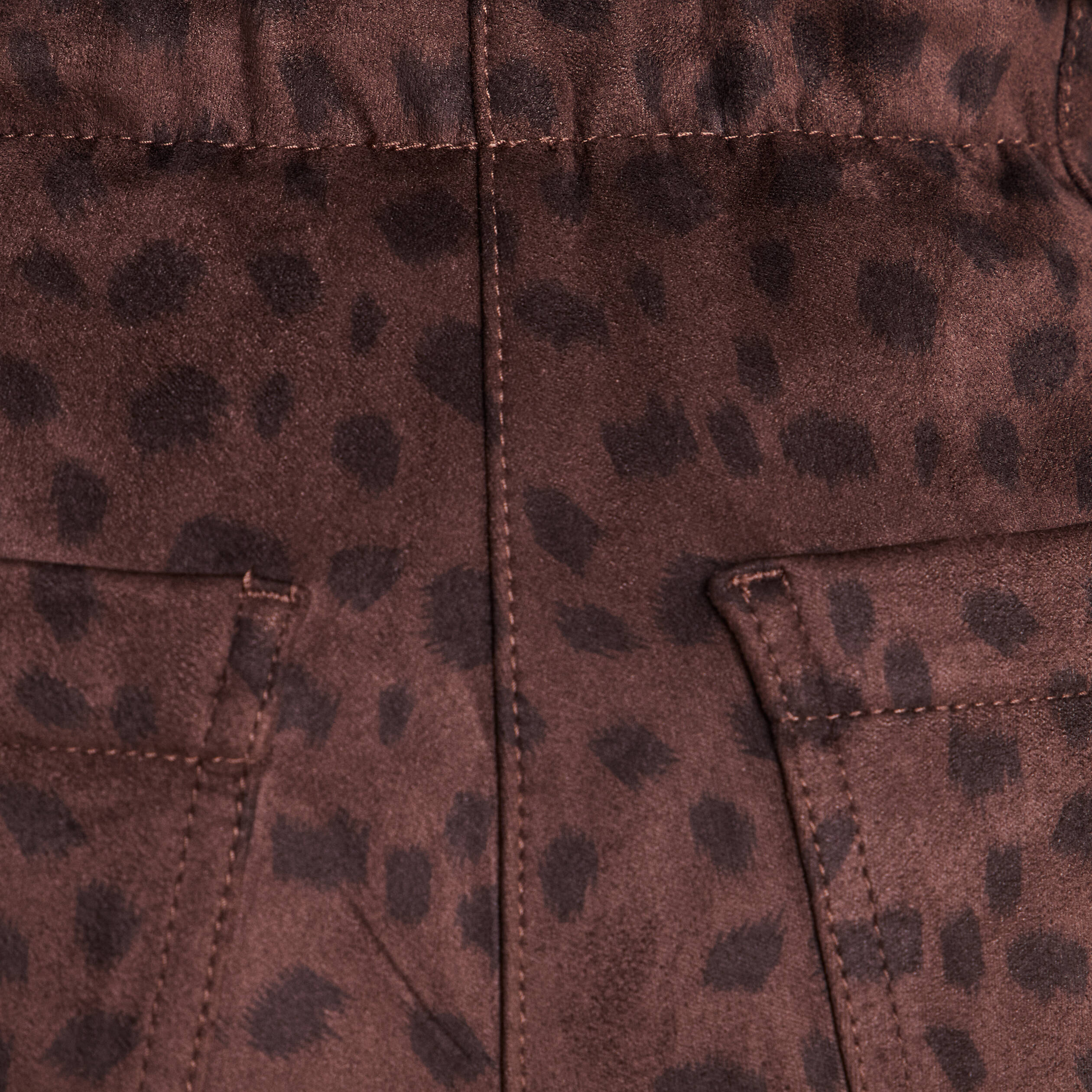 Pantalon coupe mom 7/8&egrave;me marron fonc&eacute; femme