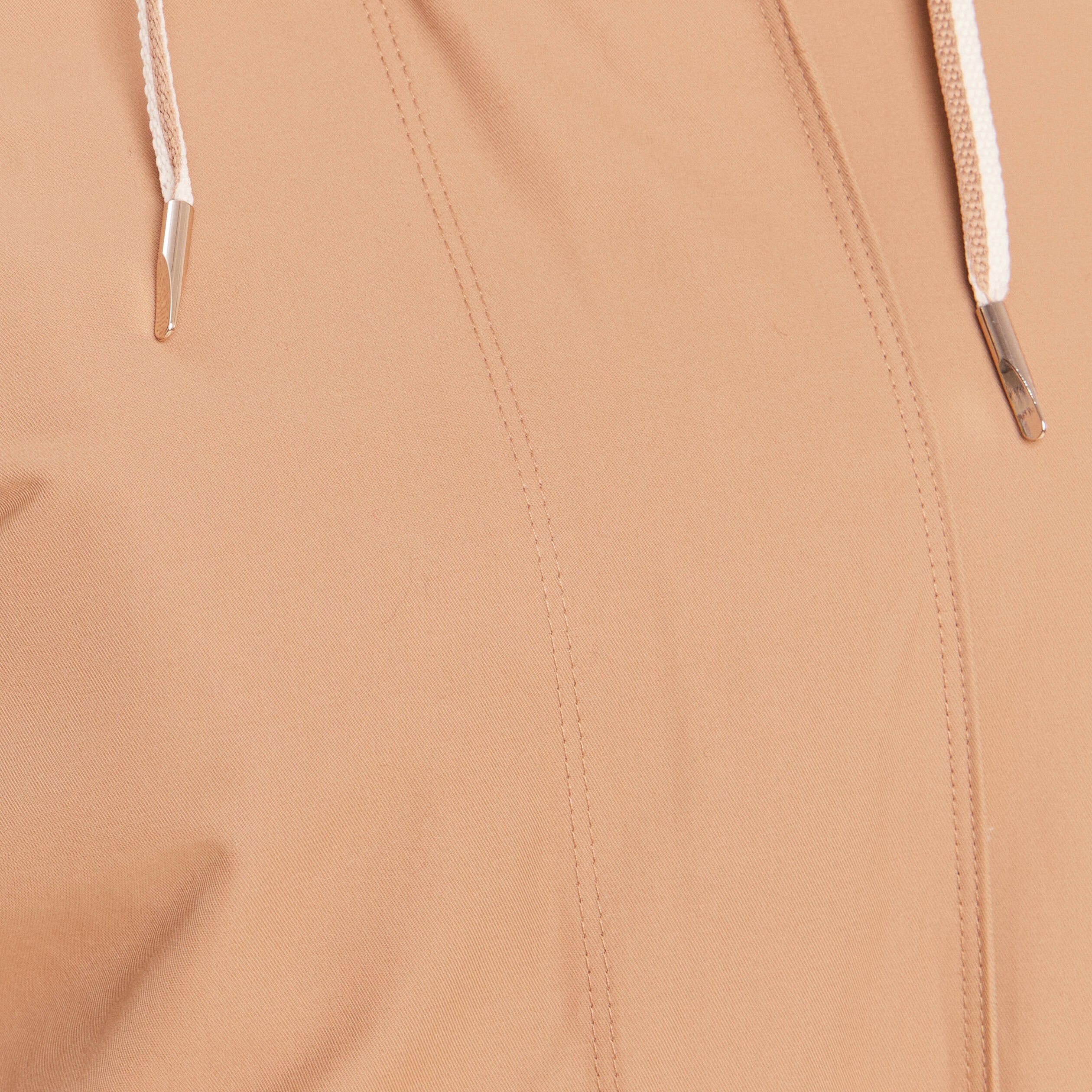 Parka &agrave; capuche taille ajustable taupe femme