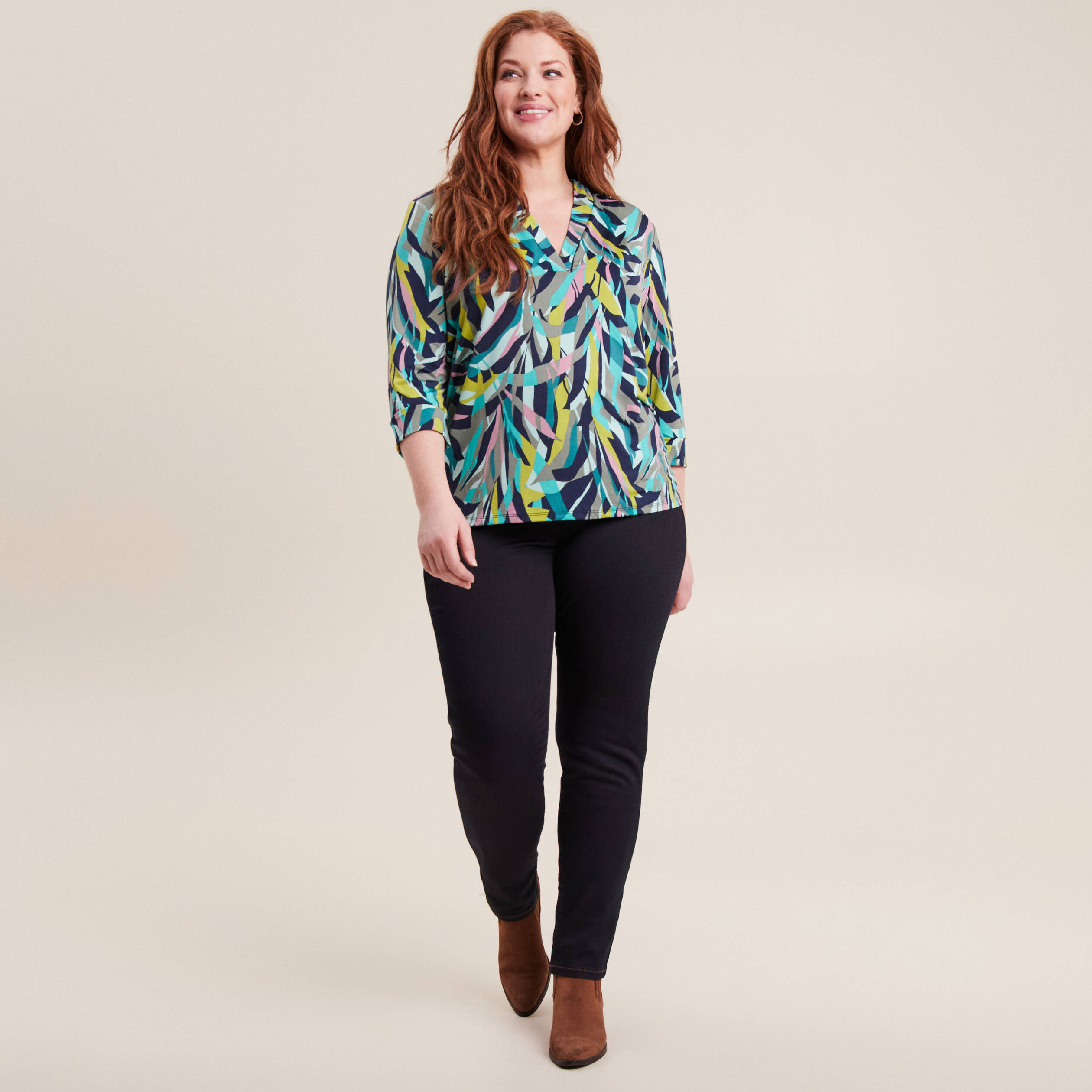 Blouse vert top canard