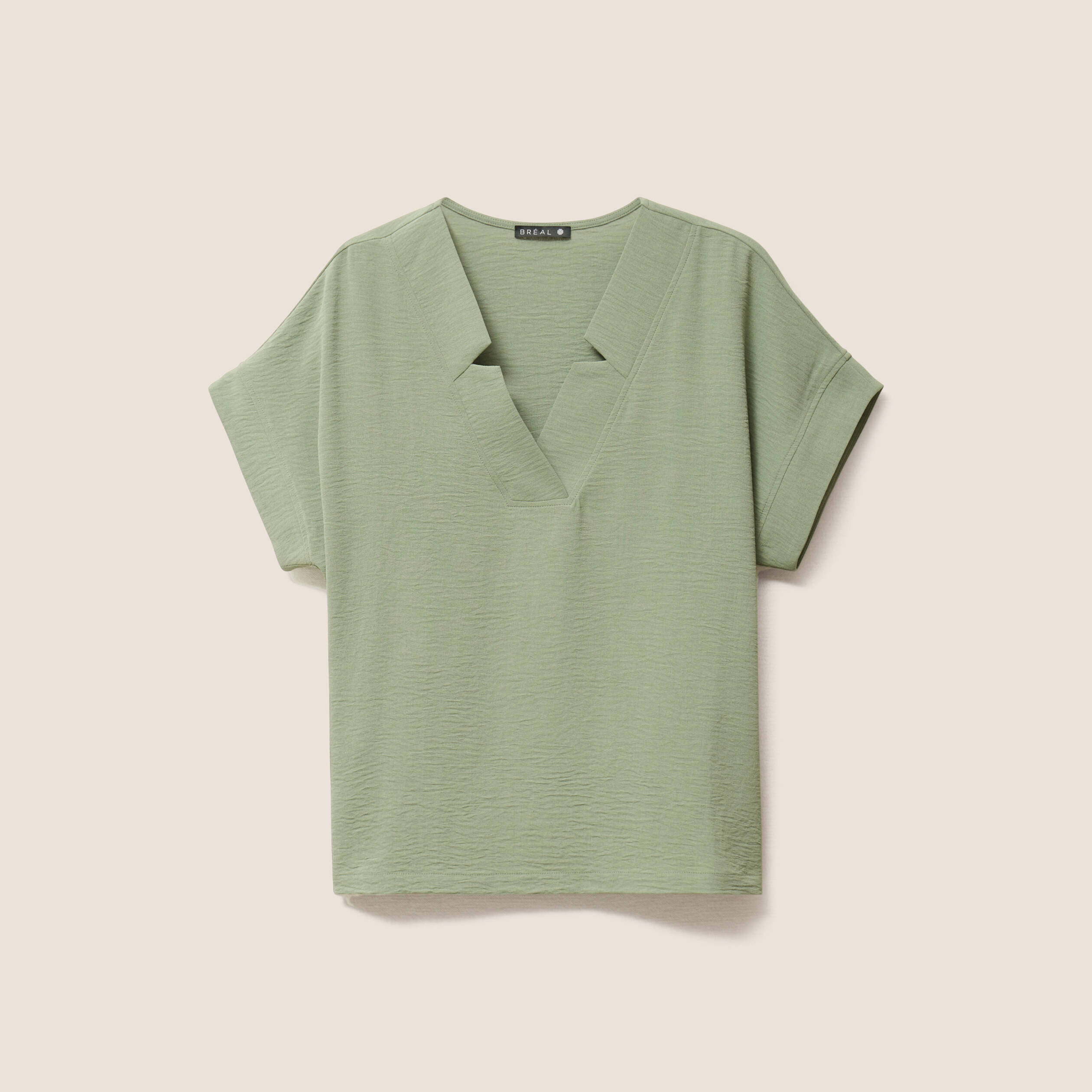 blouse fluide manches courtes vert clair femme Blouse fluide manches courtes vert clair femme