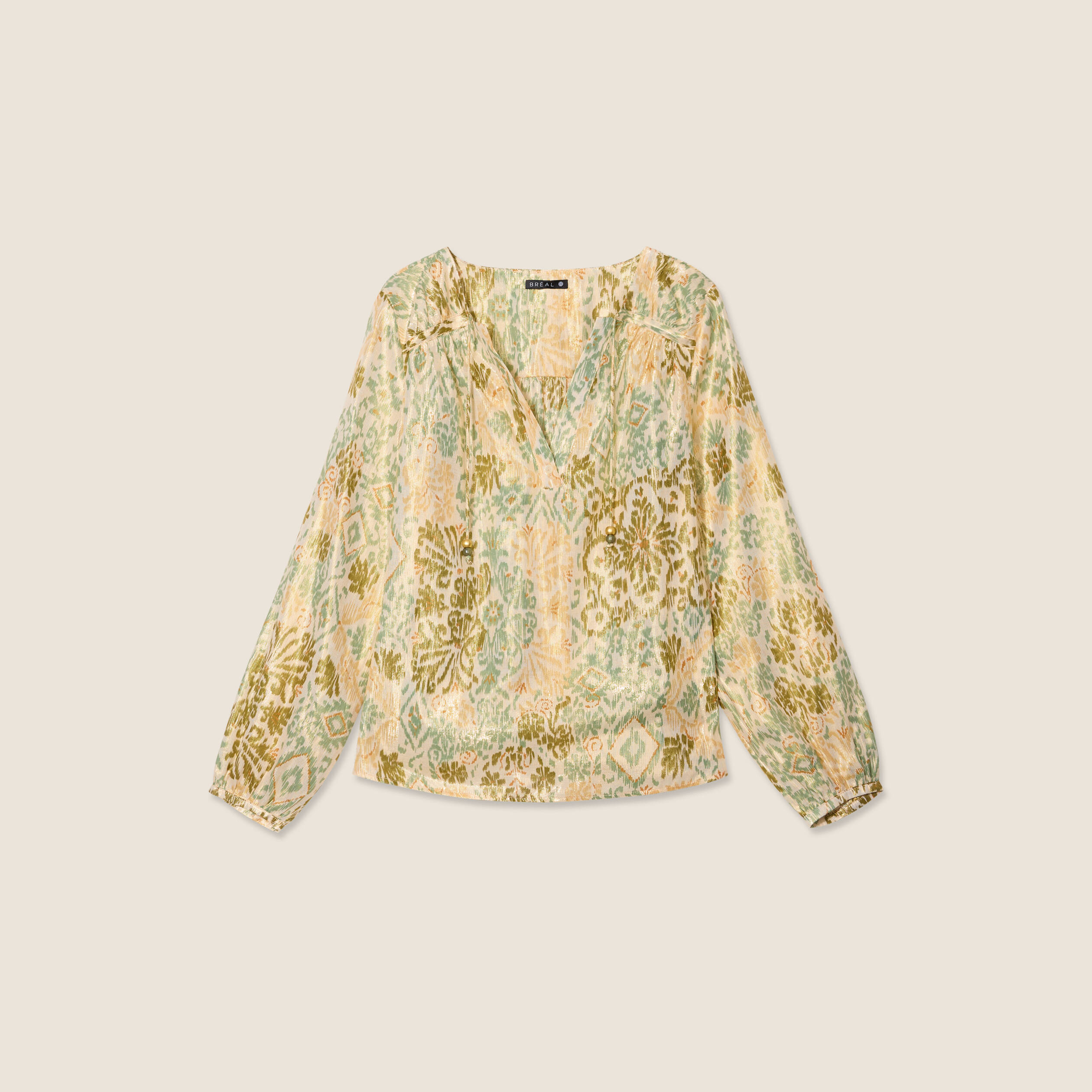 Blouse manches longues vert clair femme