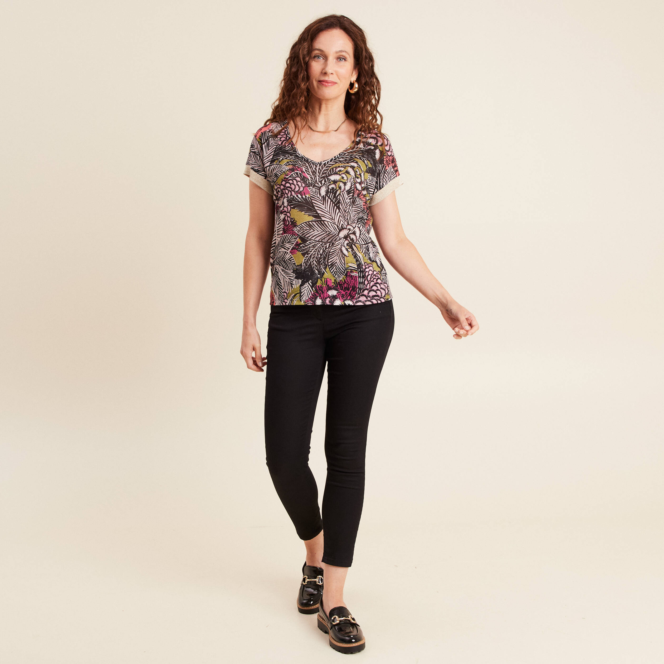 t shirt manches courtes vert femme T-shirt manches courtes vert femme