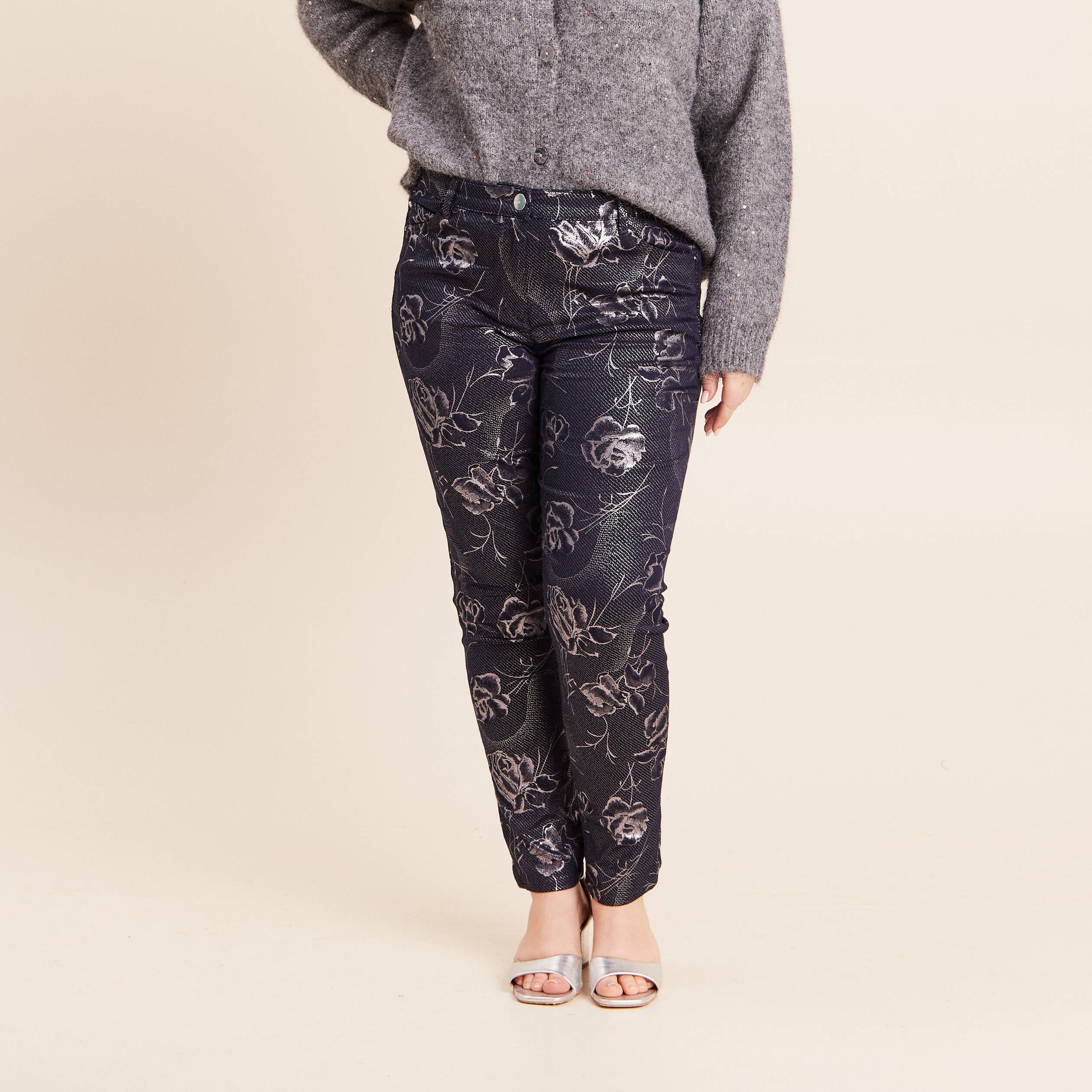 Pantalon magique Le L&eacute;ger enduit bleu femme