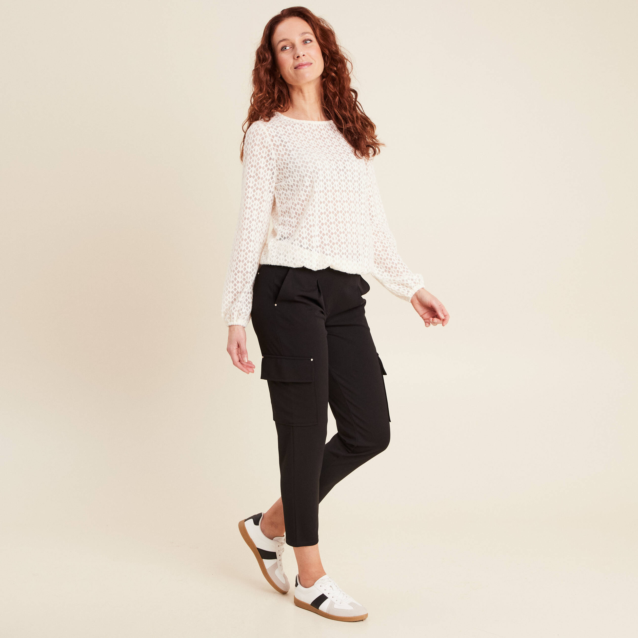 blouse manches longues ecru femme Blouse manches longues ecru femme