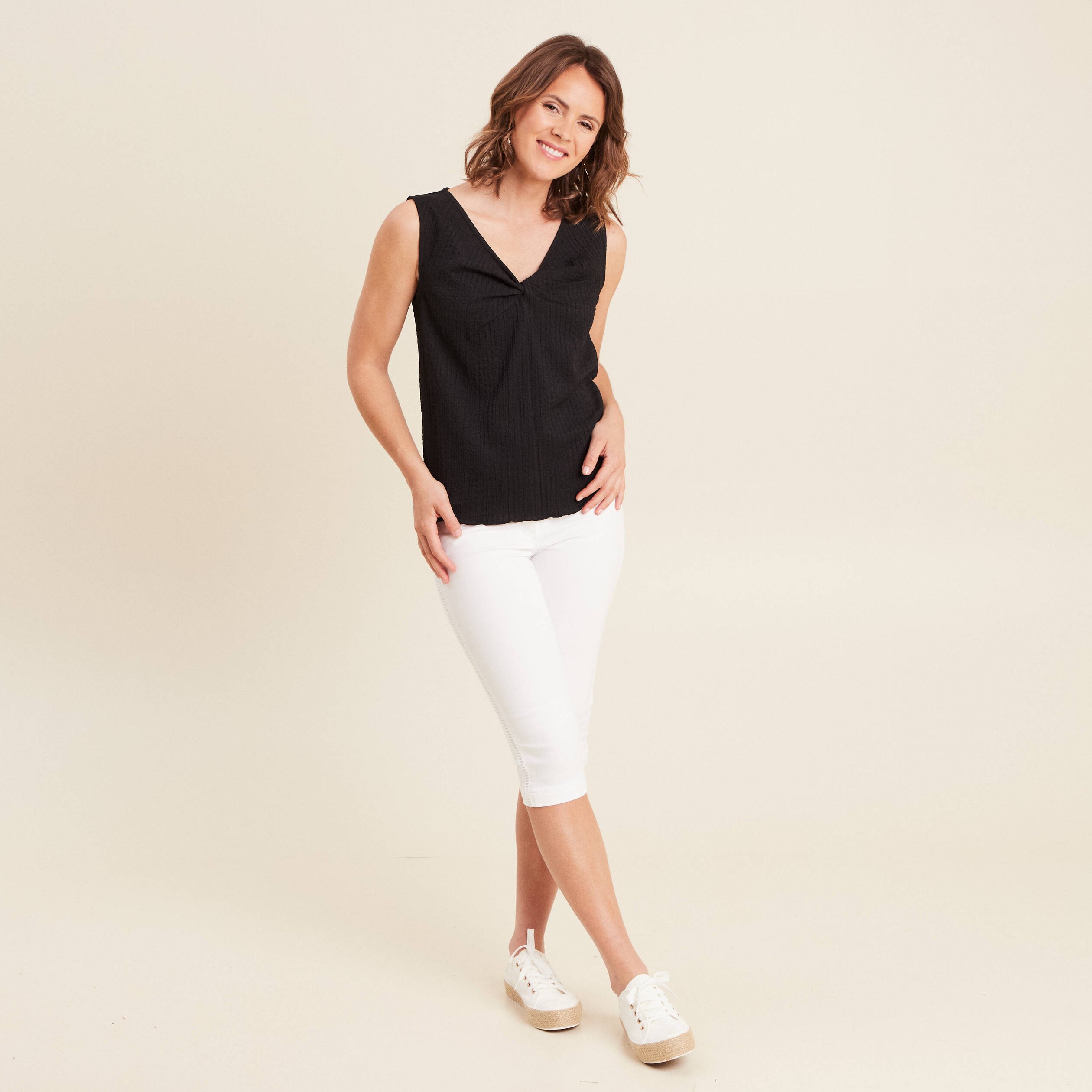 Débardeur sans manches noir femme