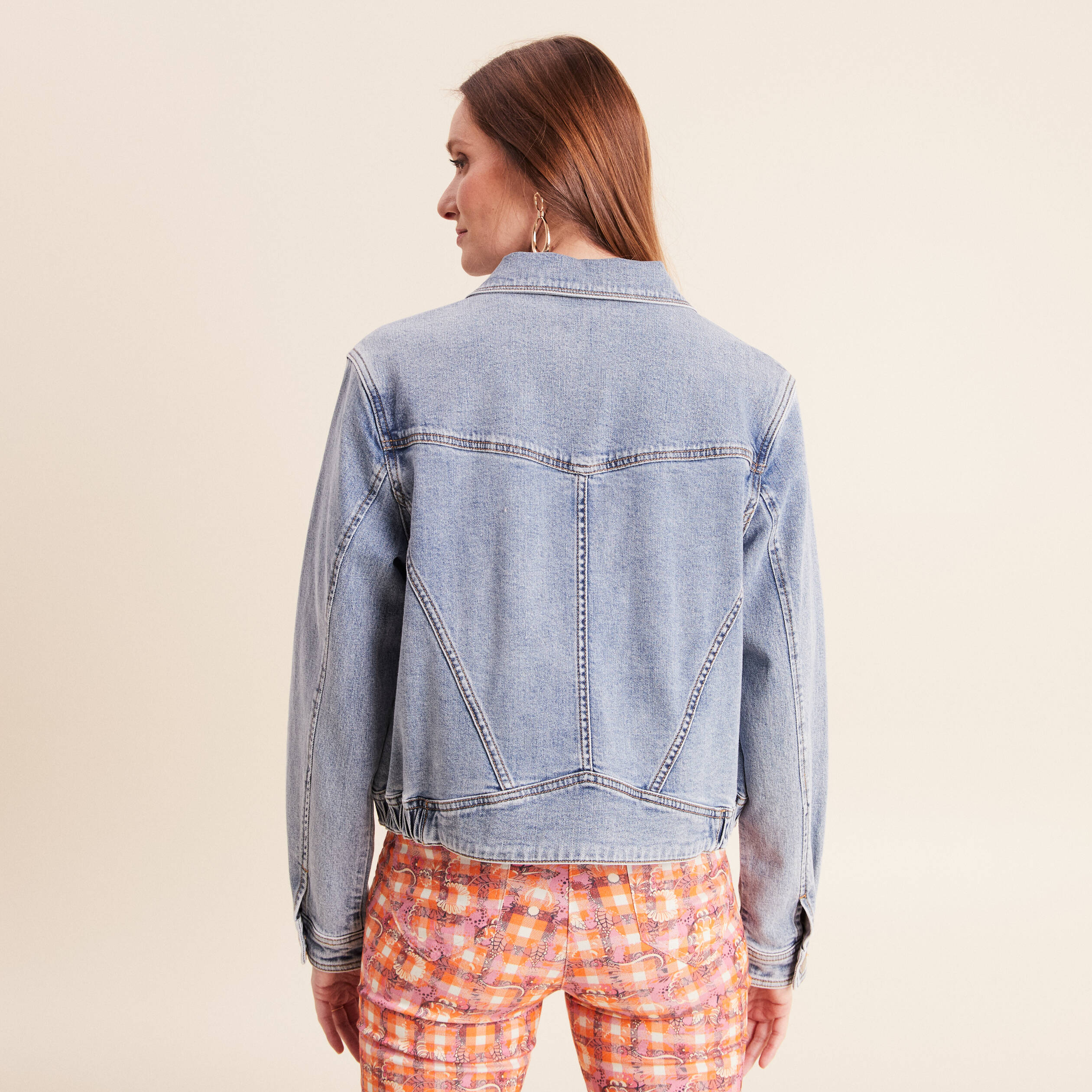 Veste denim denim double stone femme
