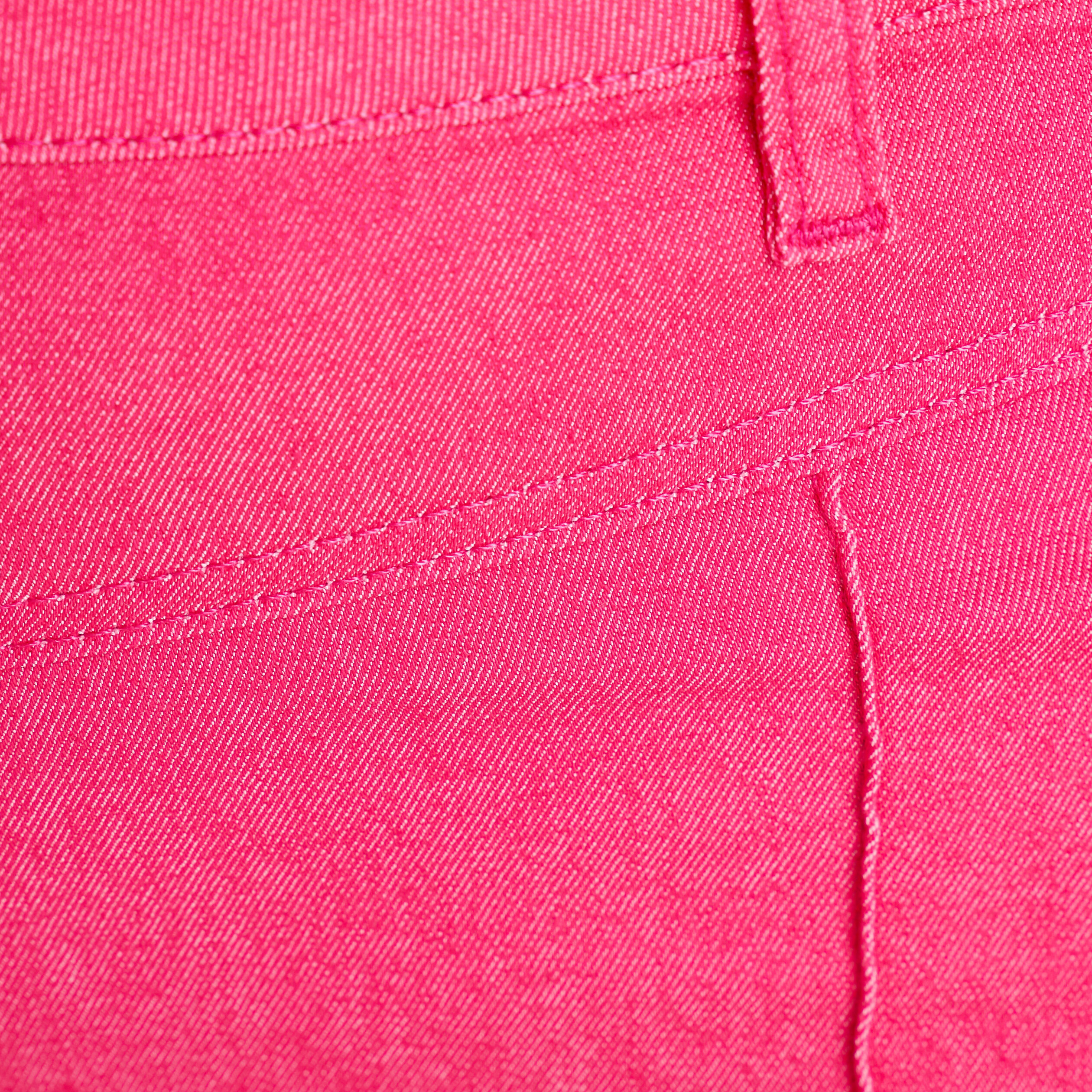Pantacourt taille standard rose framboise femme