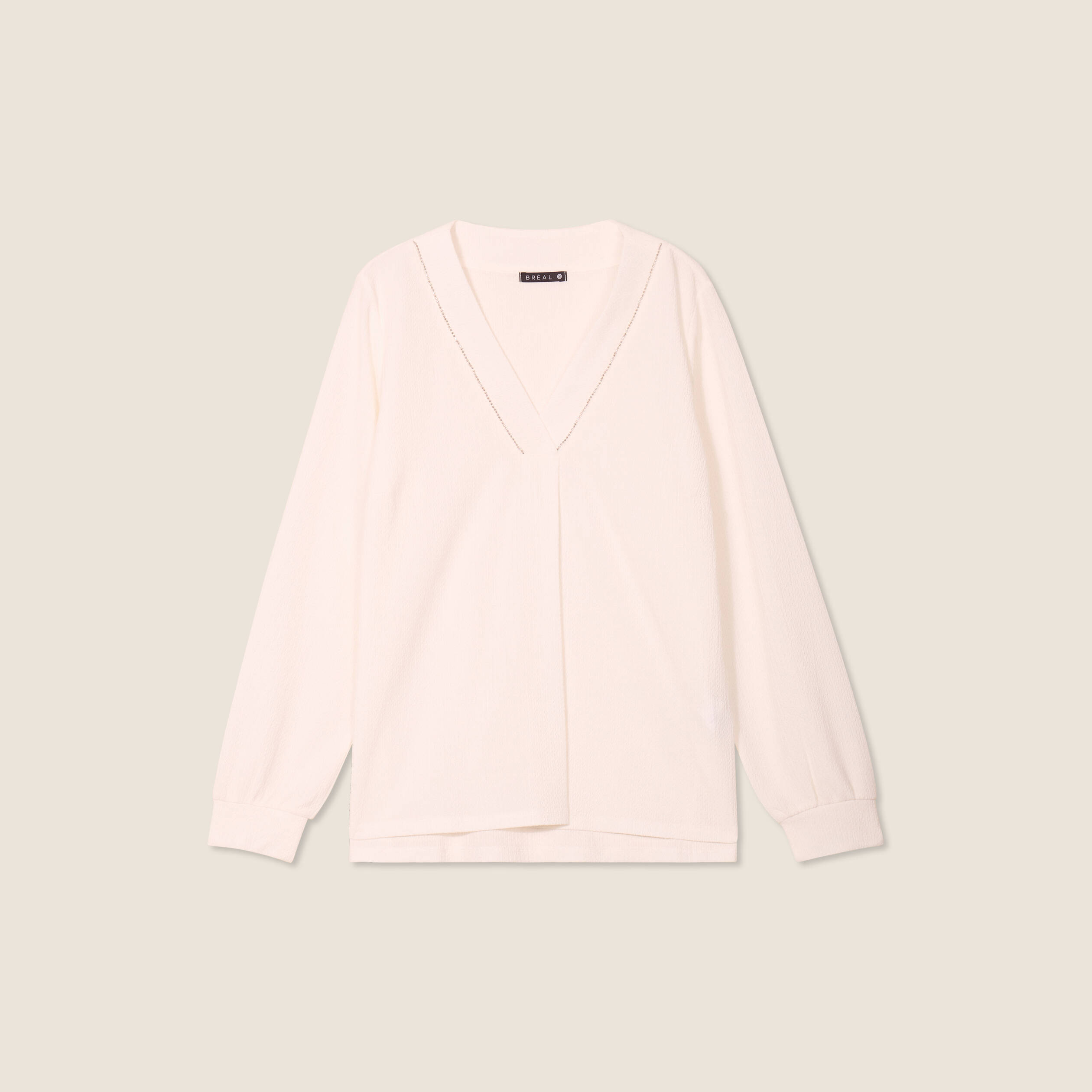 T-shirt manches longues blanc femme