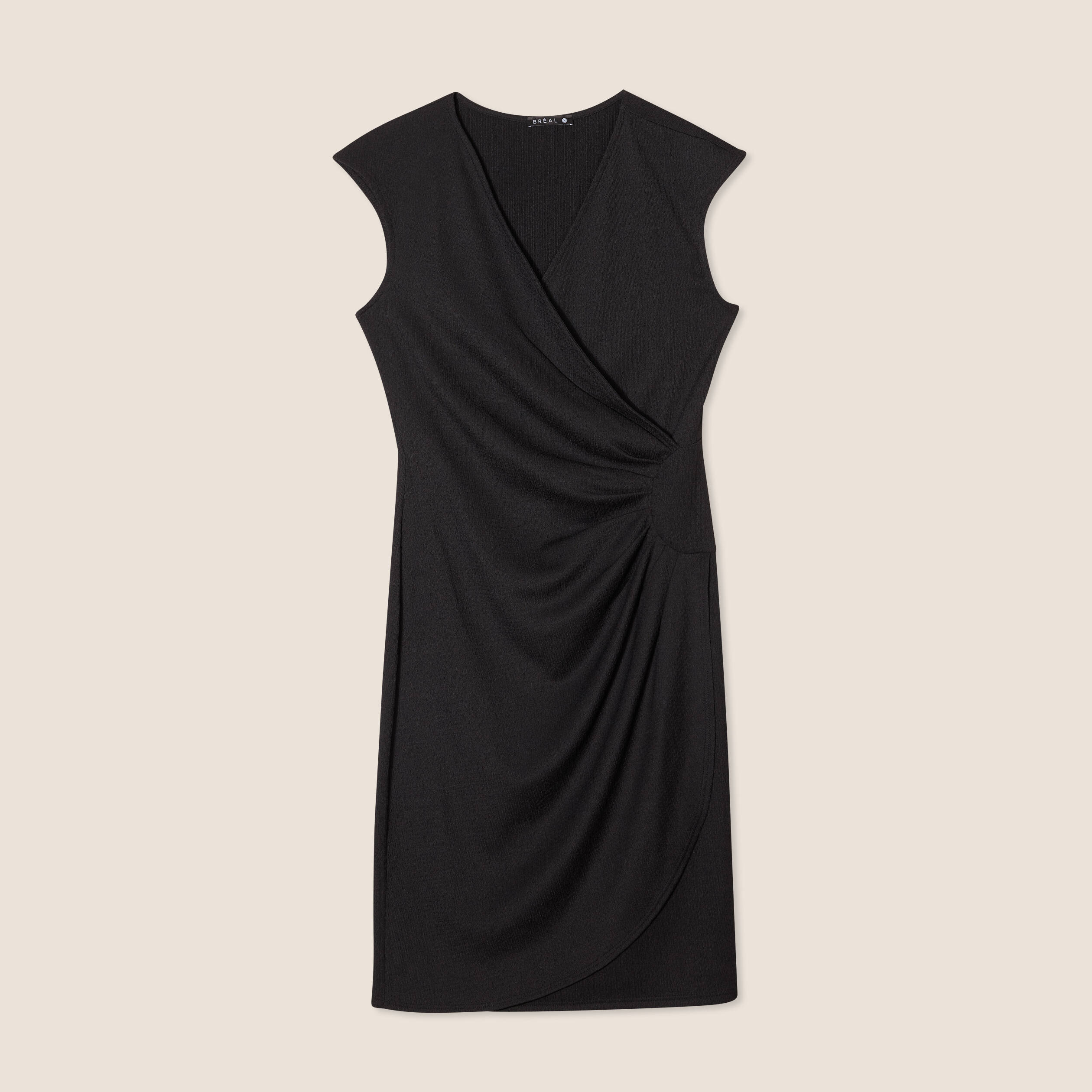 Robe courte ajustée noir femme