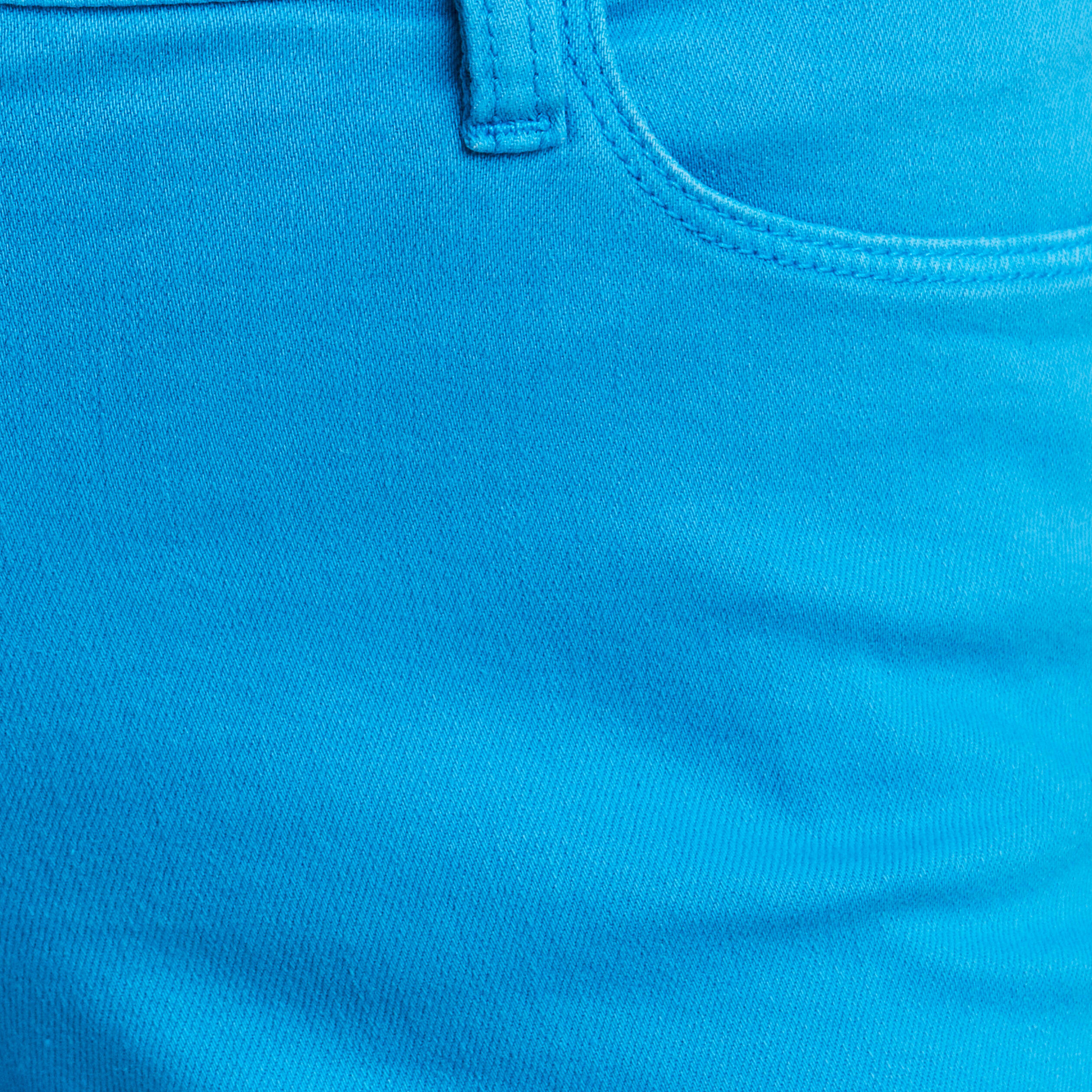 Jean droit taille basse 7/8&egrave;me bleu femme