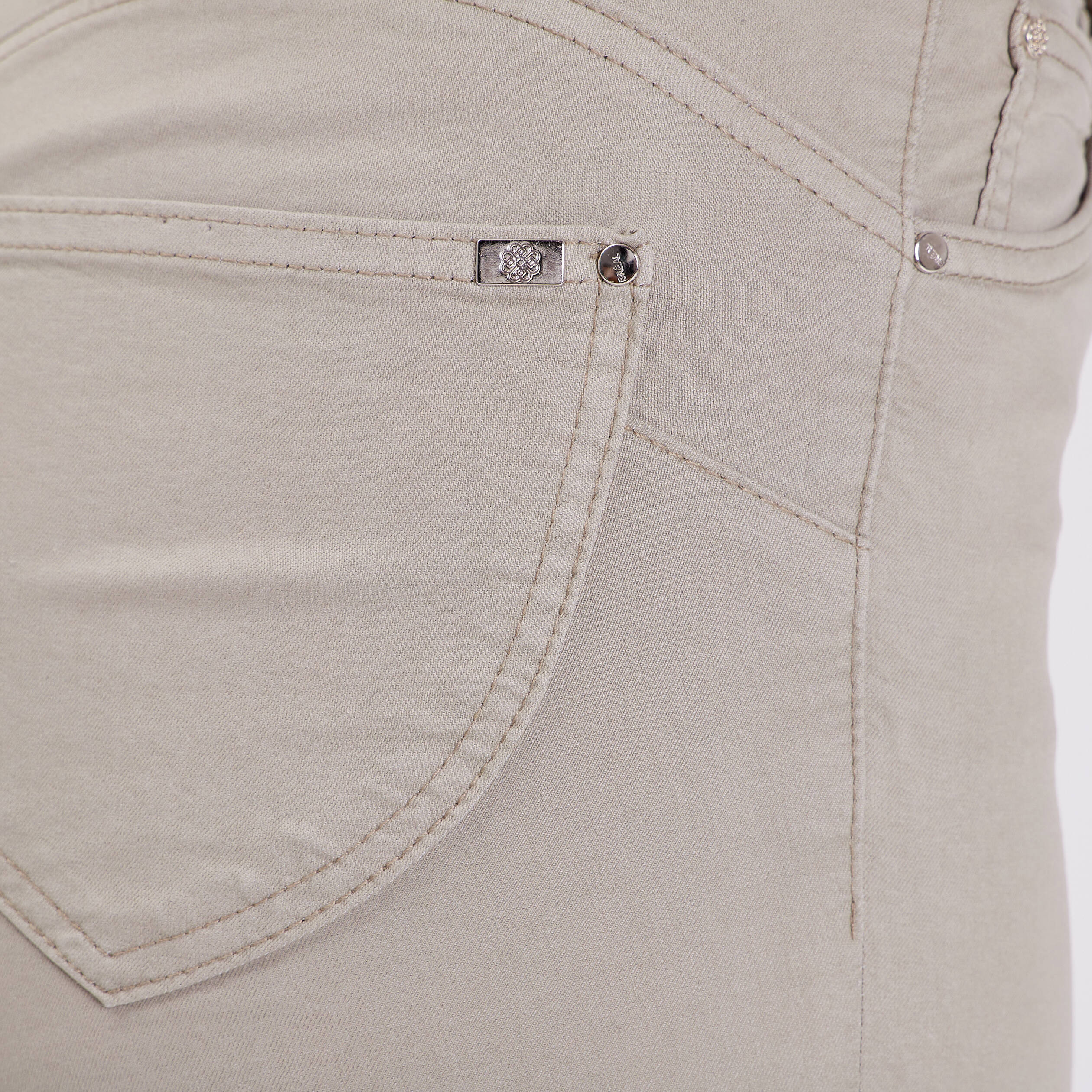 Pantalon léger taille standard 7/8ème vert clair femme