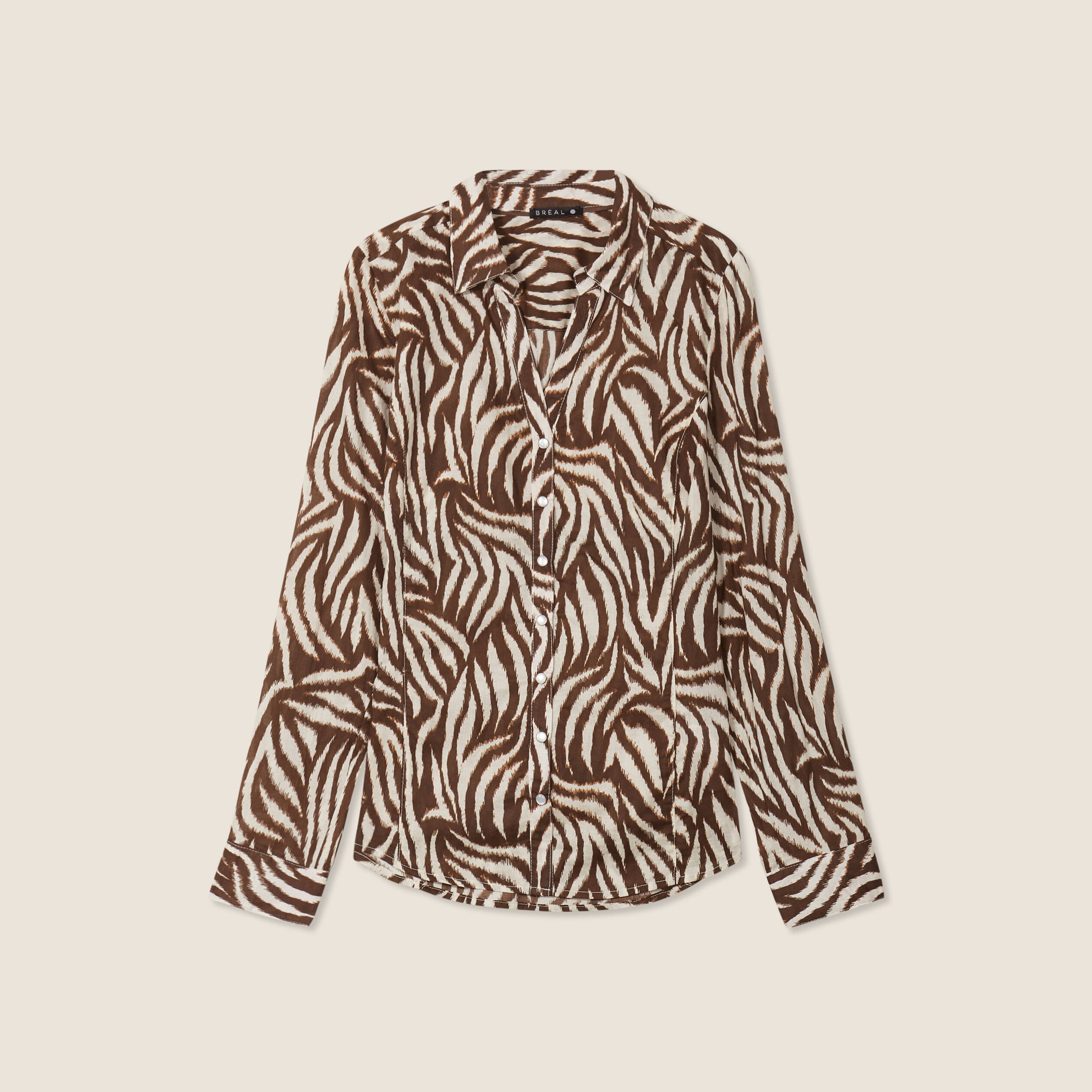 Chemise DC Sports Manches Longues - Marron/or, Taille L