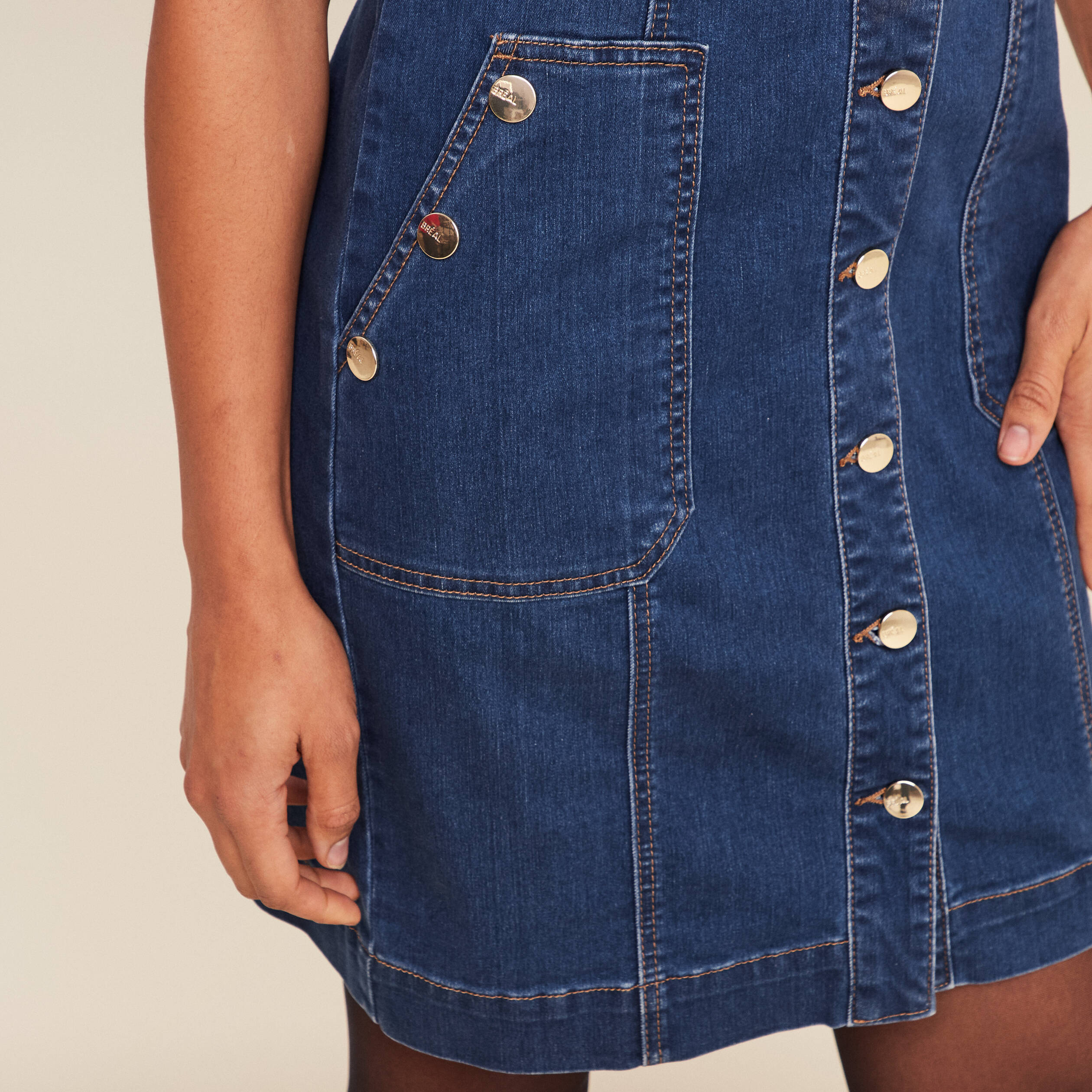 robe droite en jean denim stone femme Robe droite en jean denim stone femme