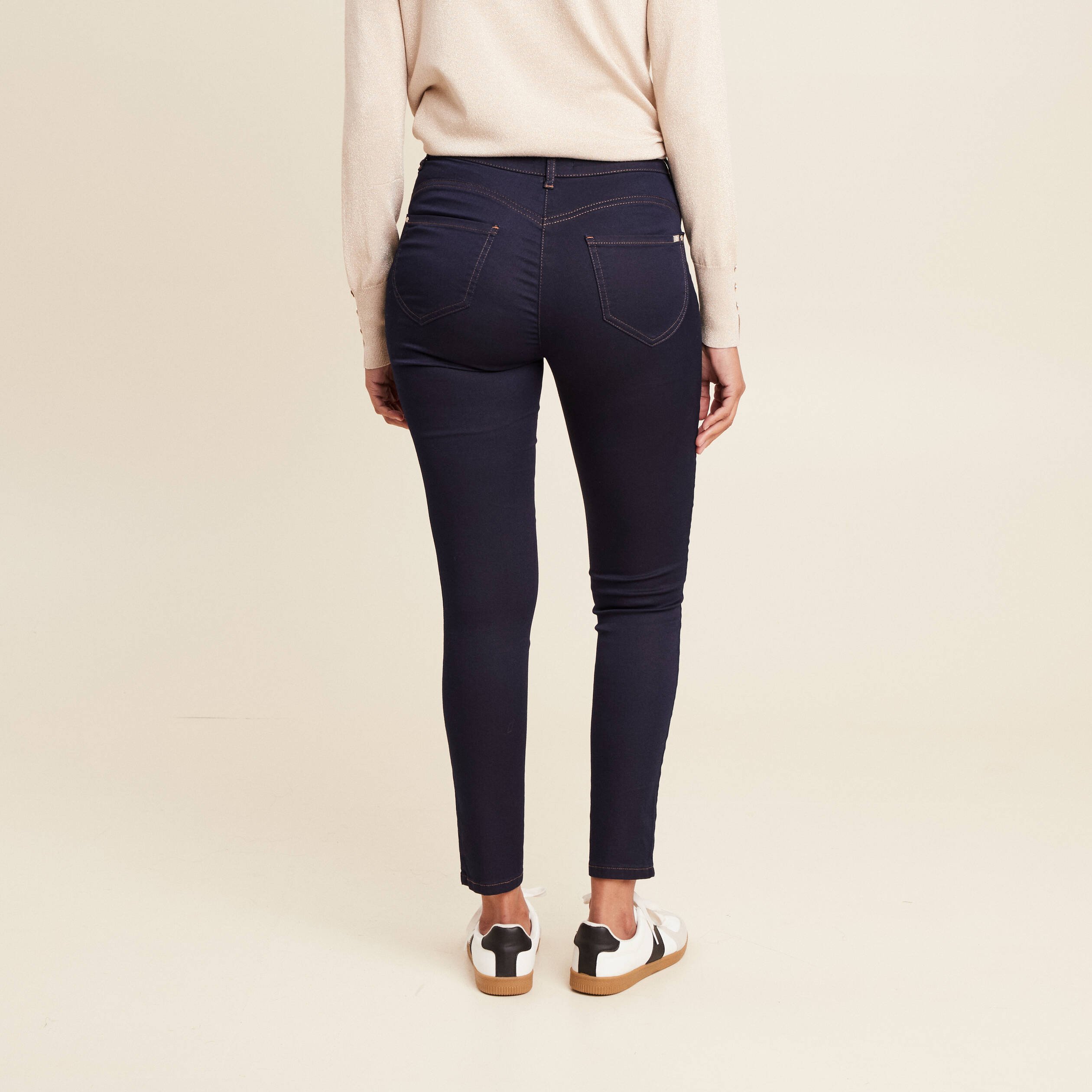 jeans leger taille standard 78eme denim brut femme Jeans léger taille standard 7/8ème denim brut femme