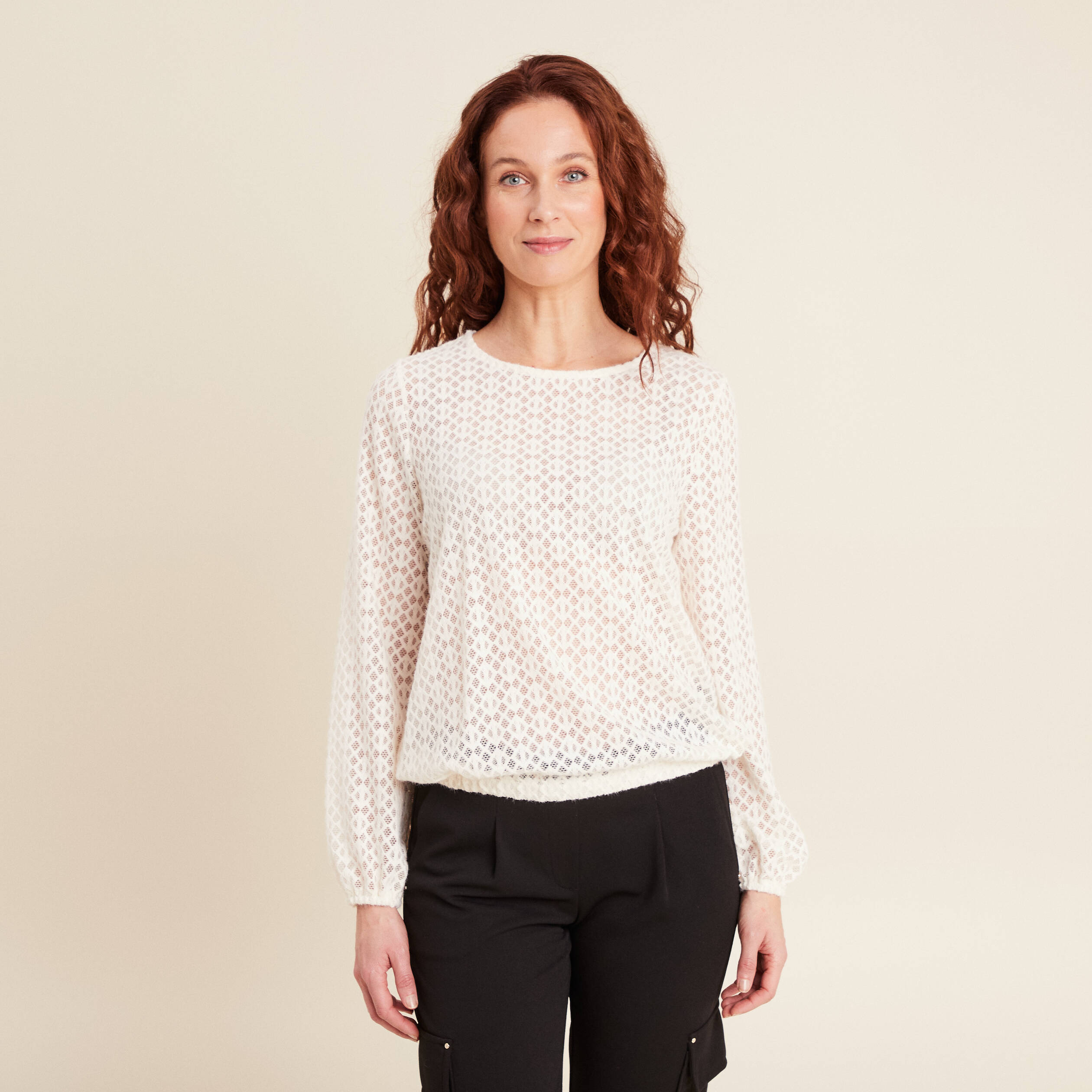 blouse manches longues ecru femme Blouse manches longues ecru femme