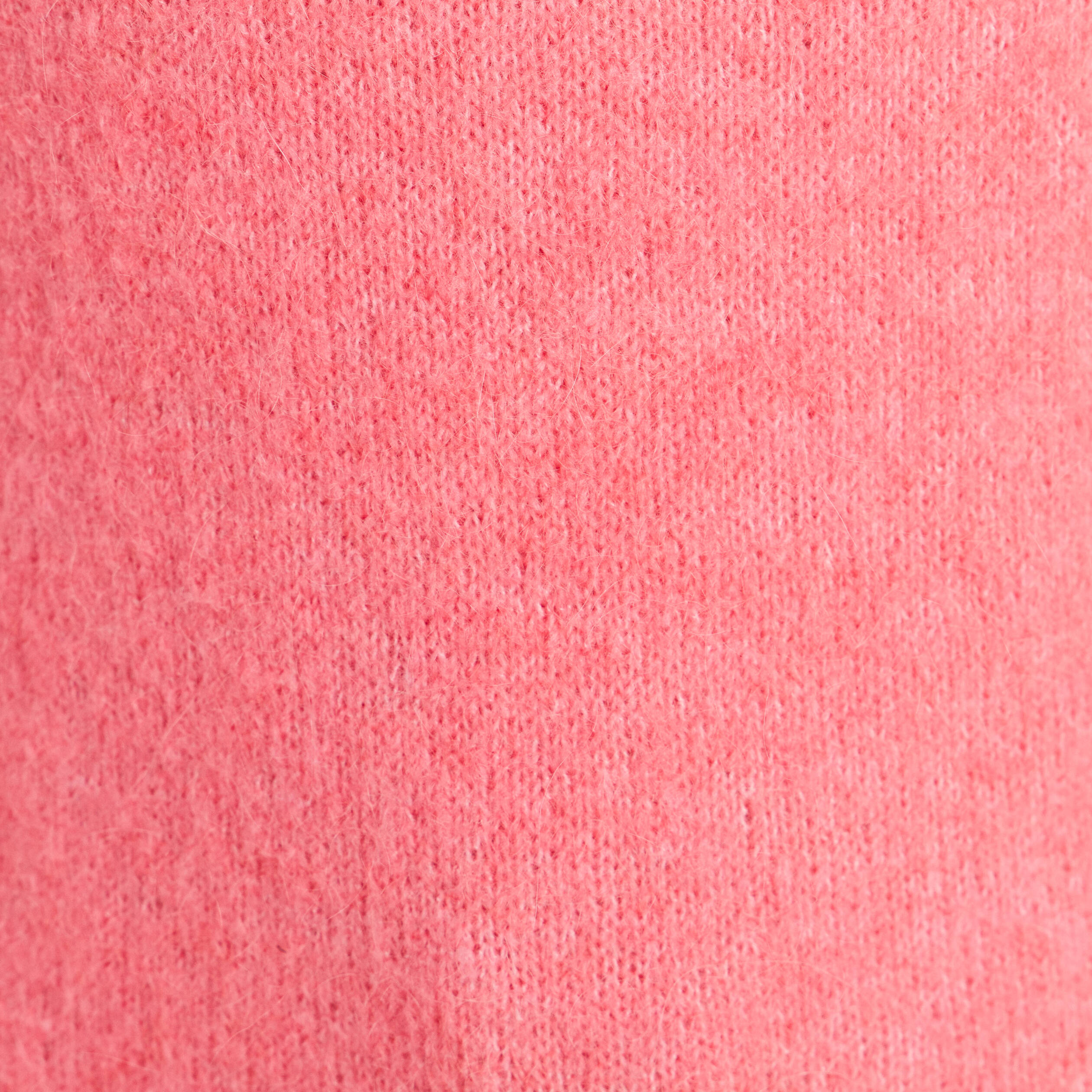 Pull col rond rose framboise femme