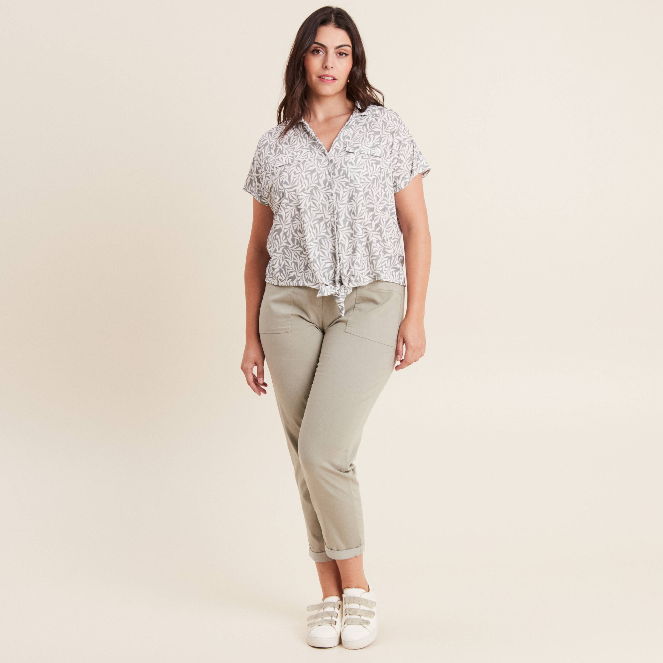 t shirt manches courtes vert kaki femme T-shirt manches courtes vert kaki femme