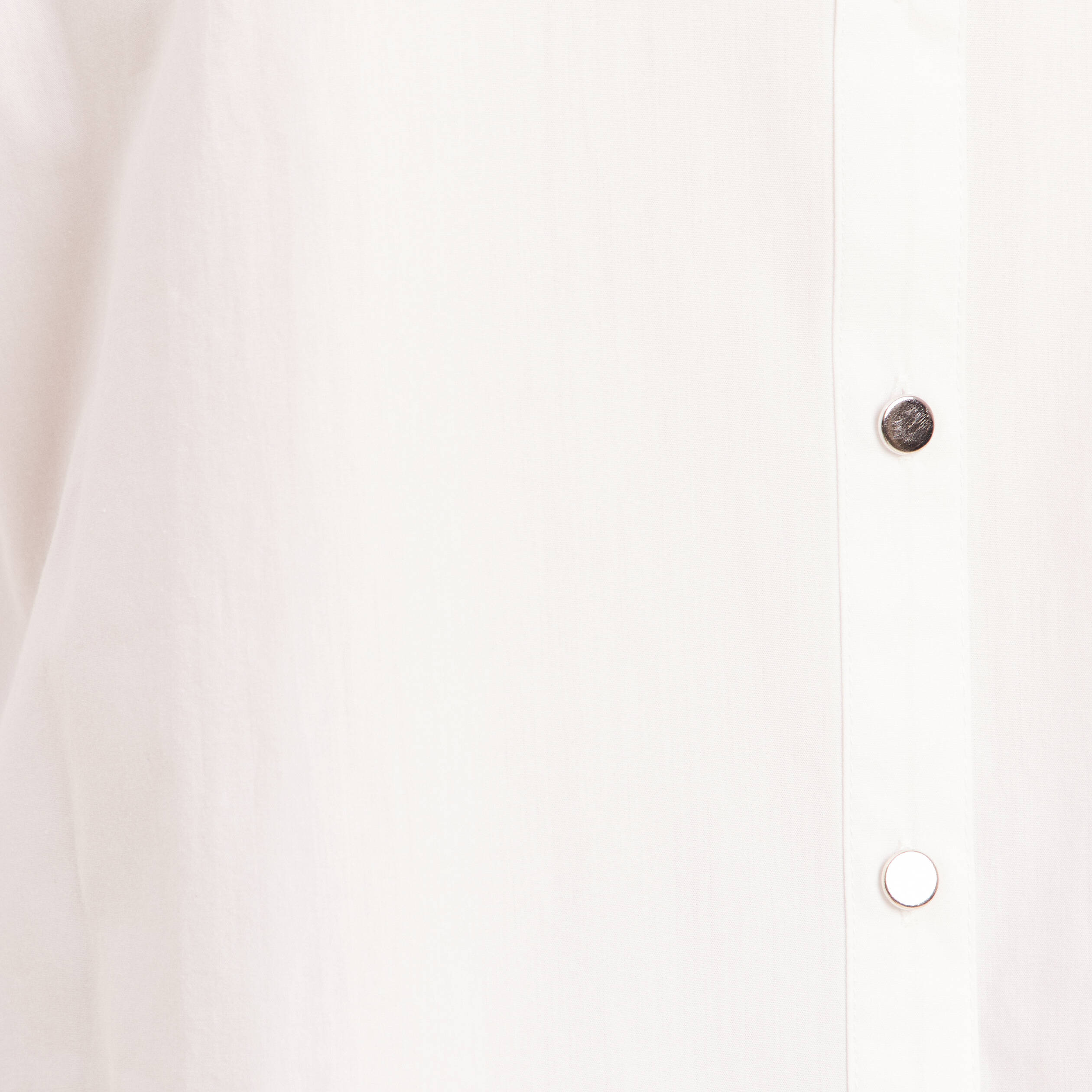 Chemise ample en coton manches 3/4 ecru femme