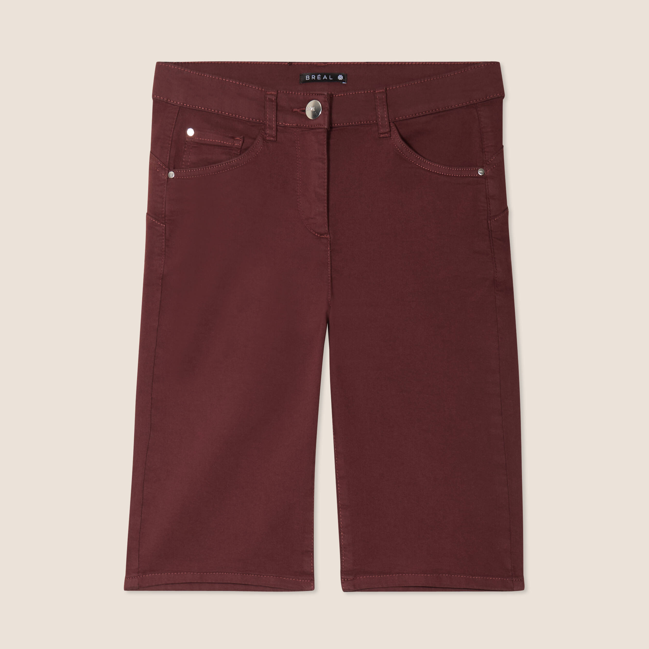 Bermuda magique le Léger bordeaux femme