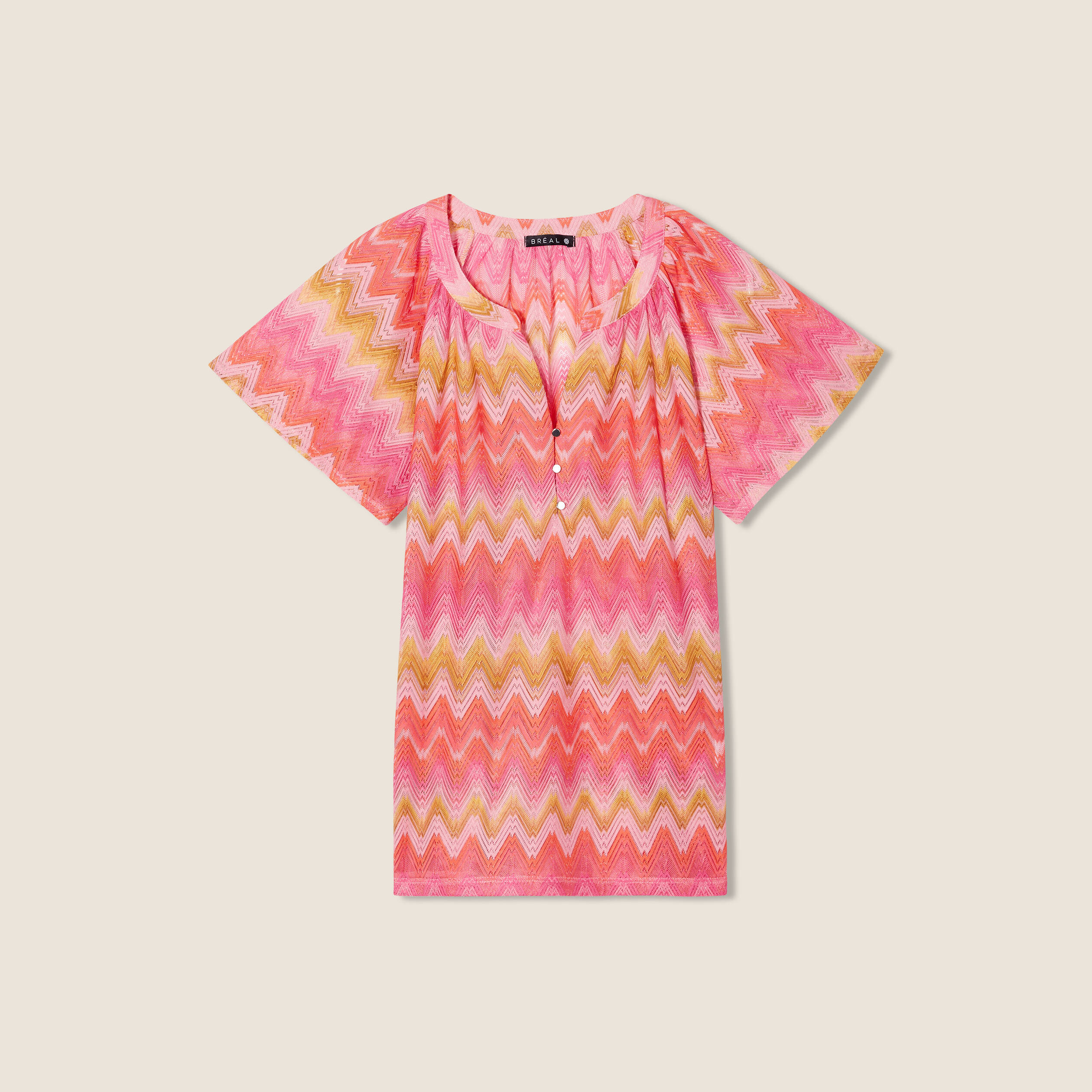 T-shirt manches courtes orange femme