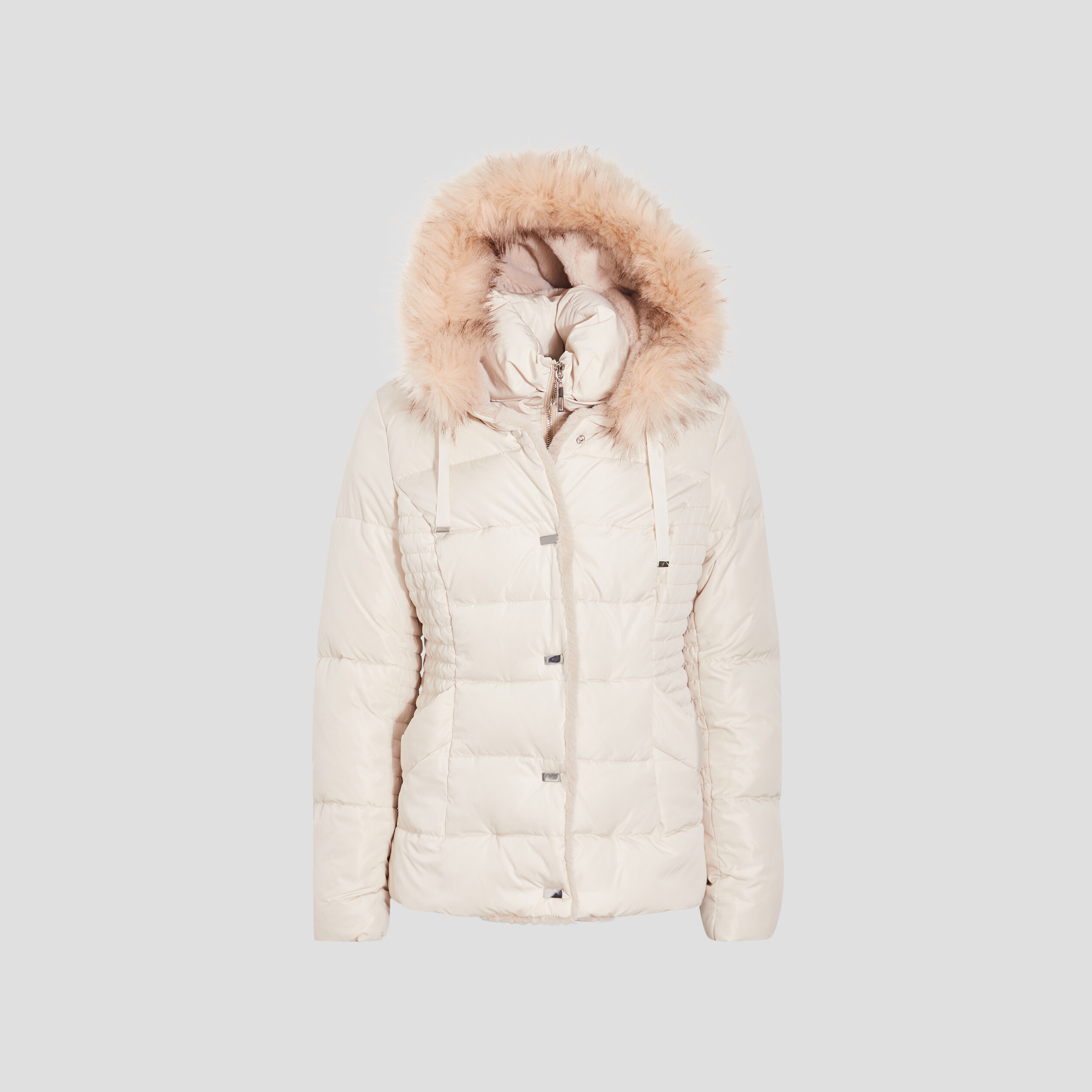 Doudoune courte creme femme Breal