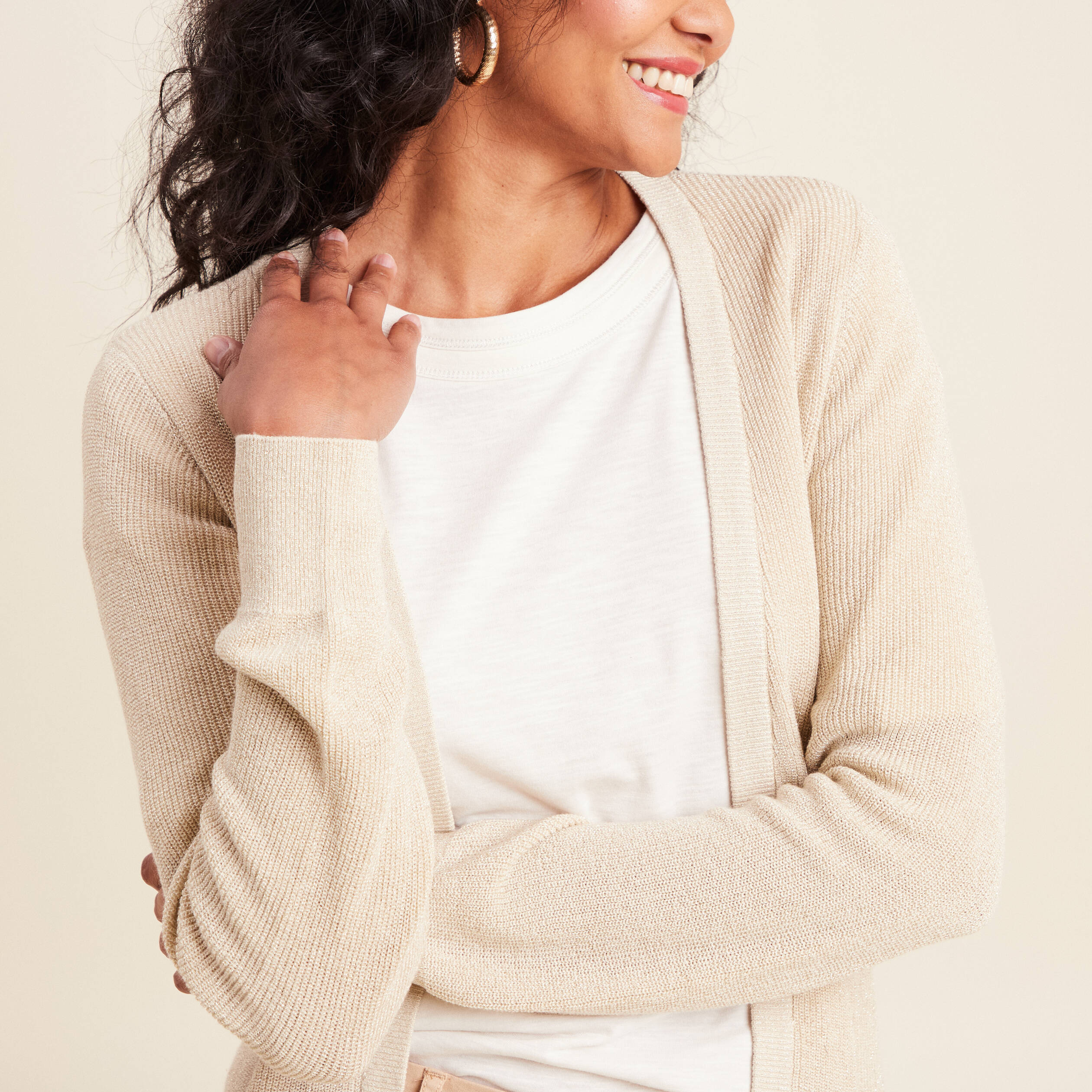 Blouse manches longues couleur or femme | Bréal