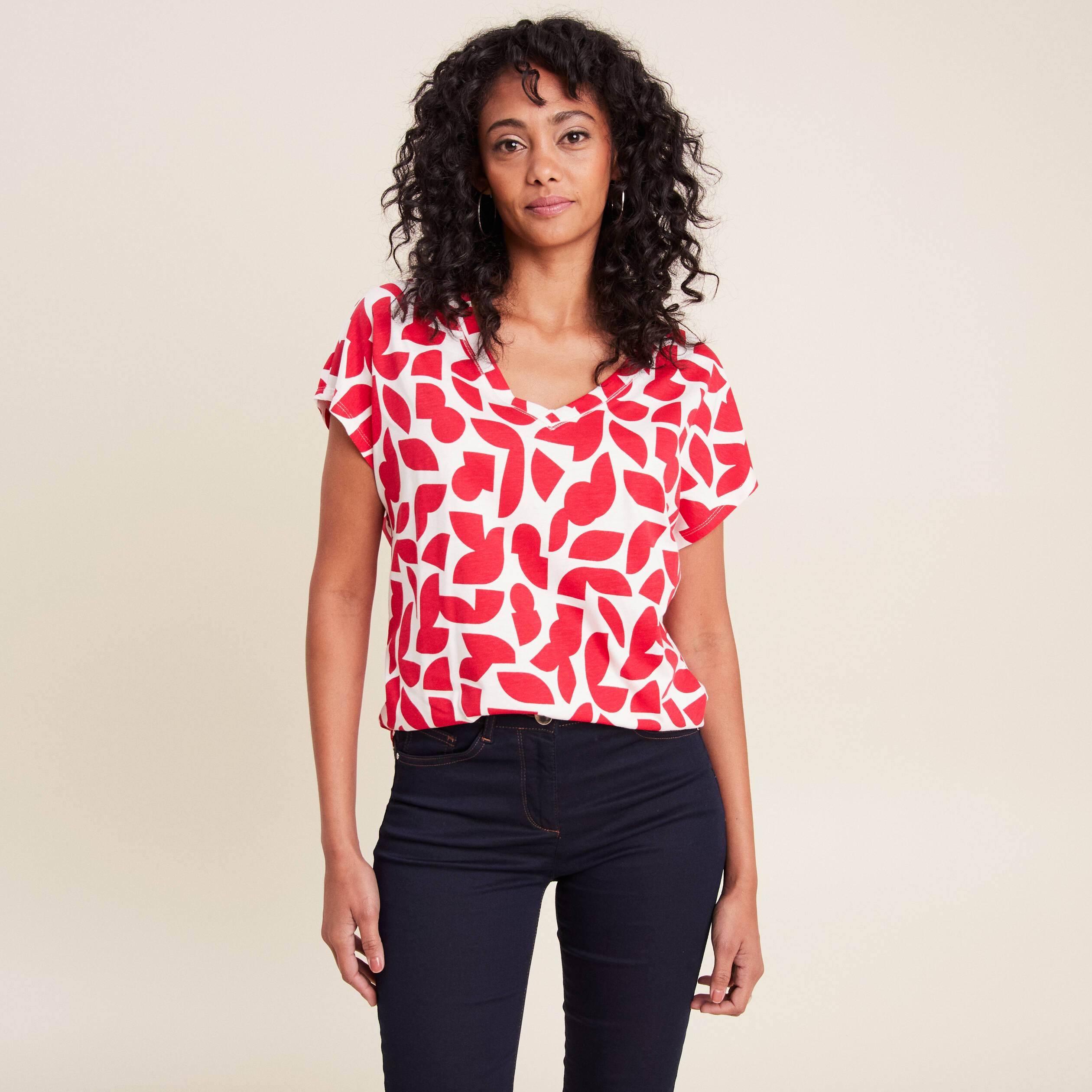 T-shirt manches courtes noir femme