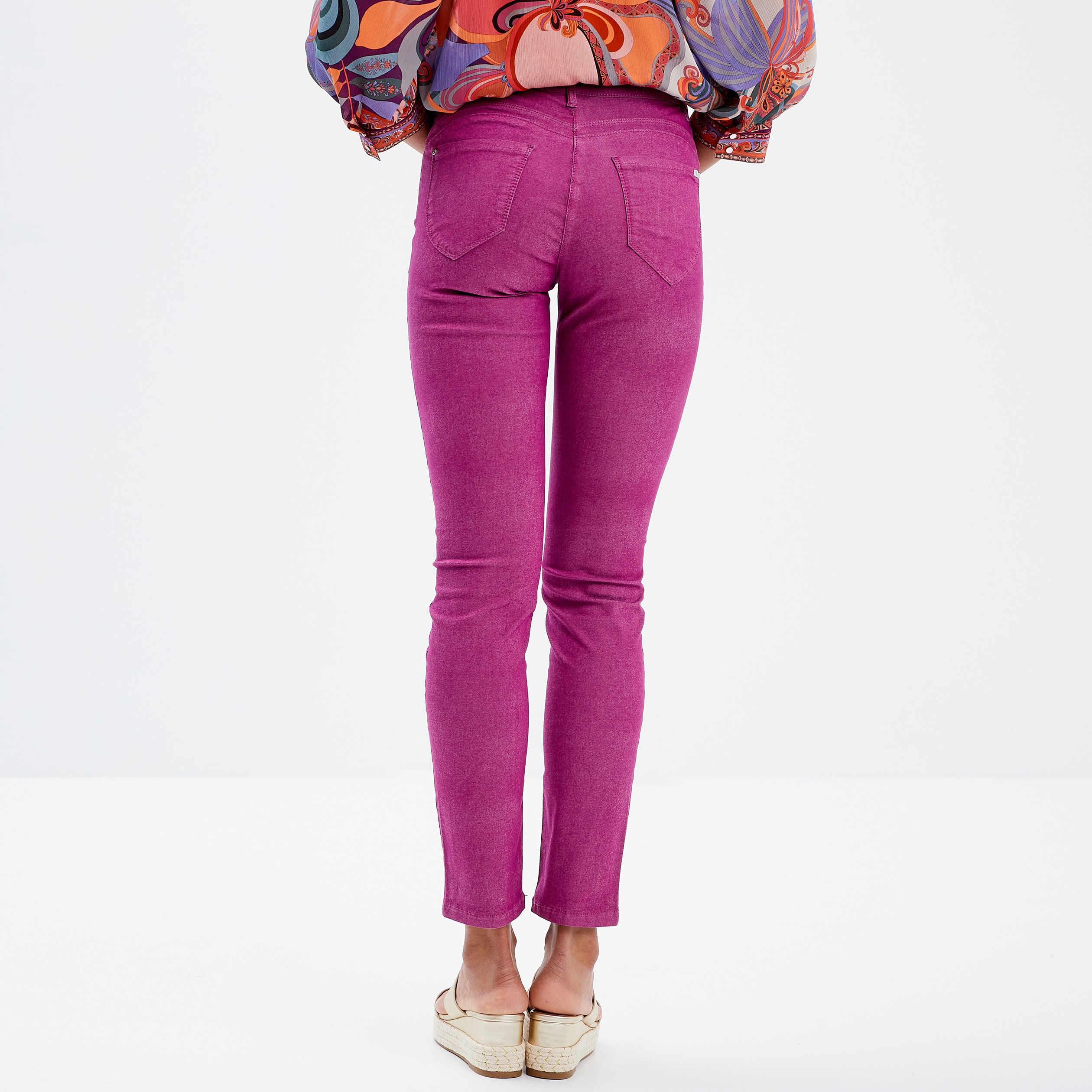 Pantalon magique ajusté taille standard violet clair femme
