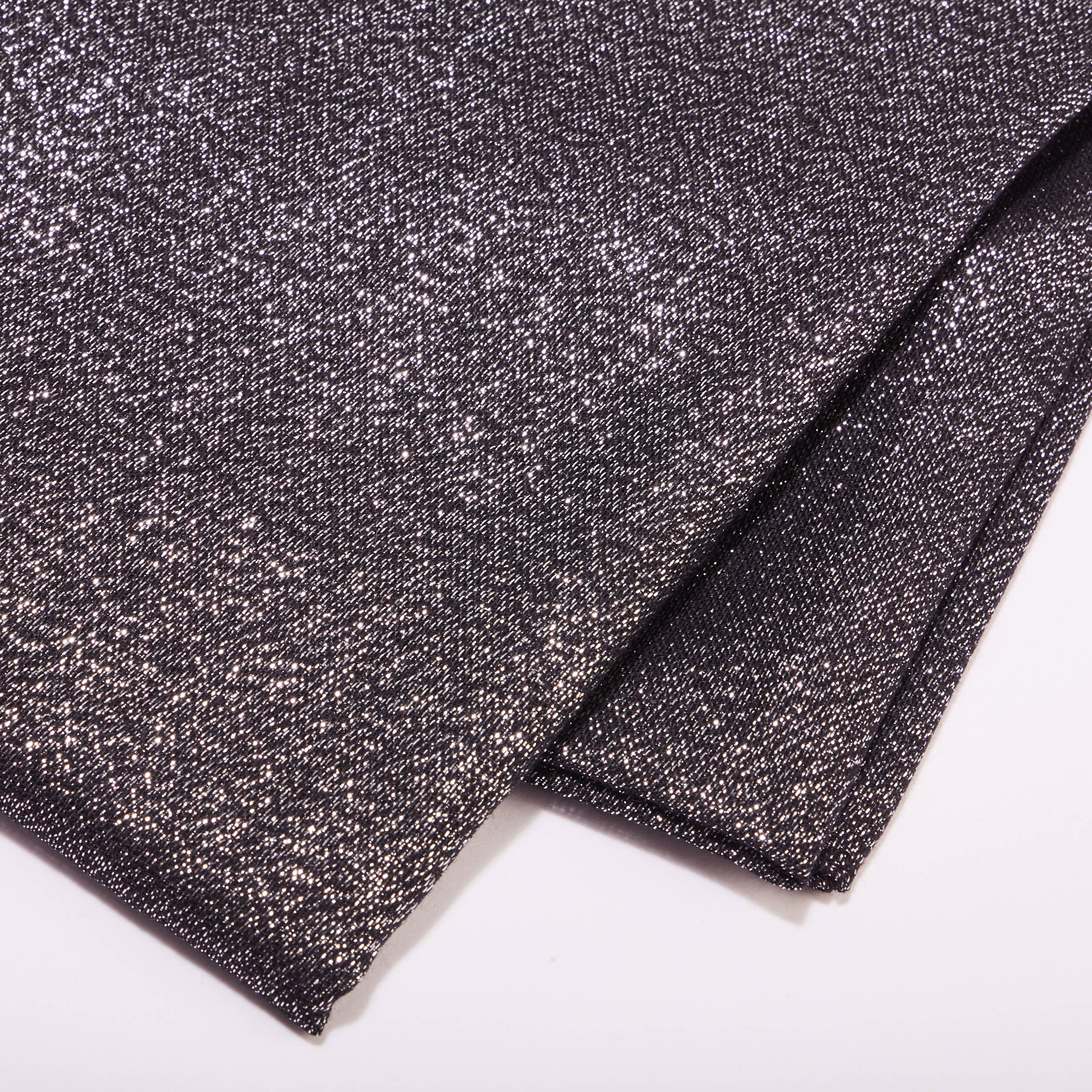 Foulard fils métallisés noir femme