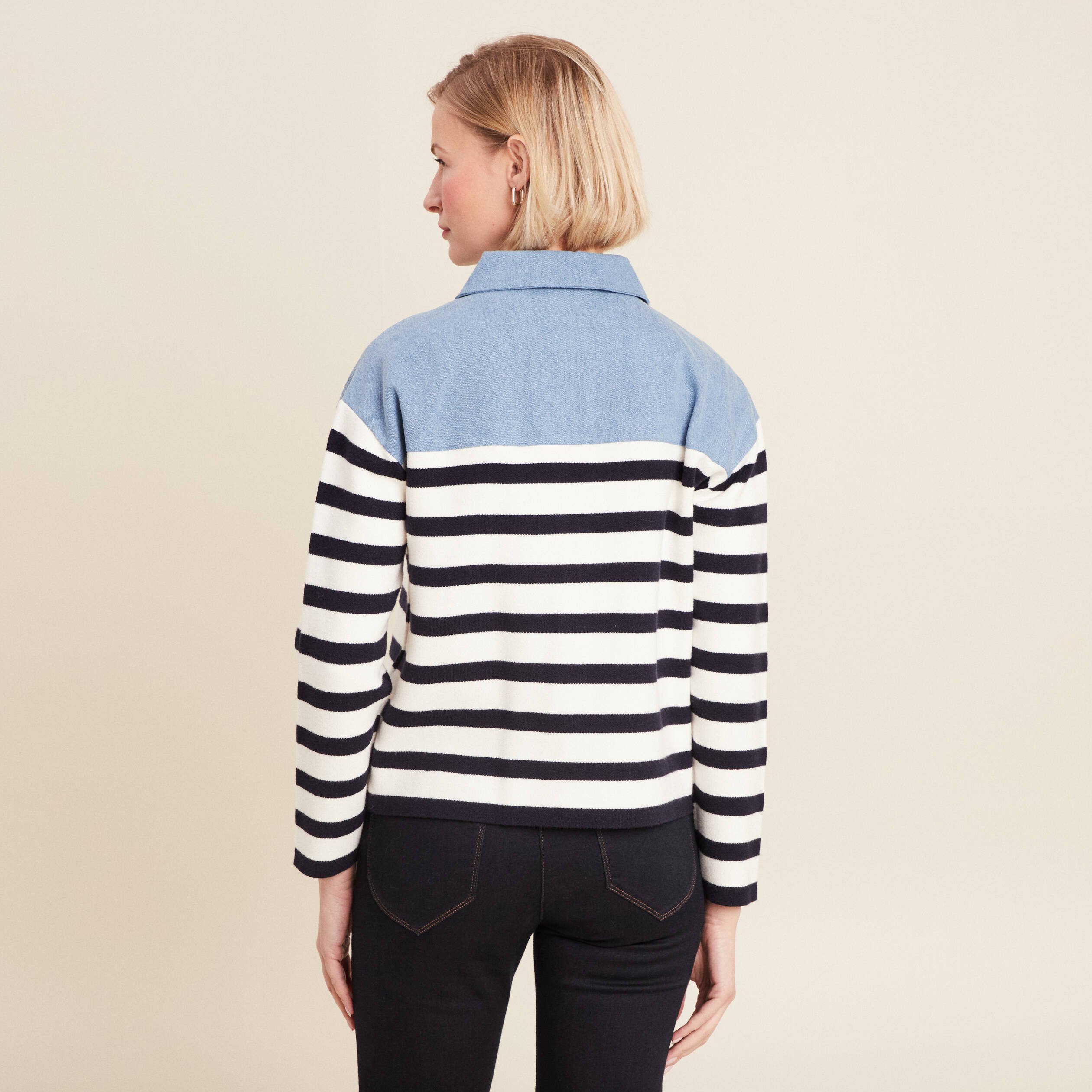 pull manches longues bleu femme Pull manches longues bleu femme