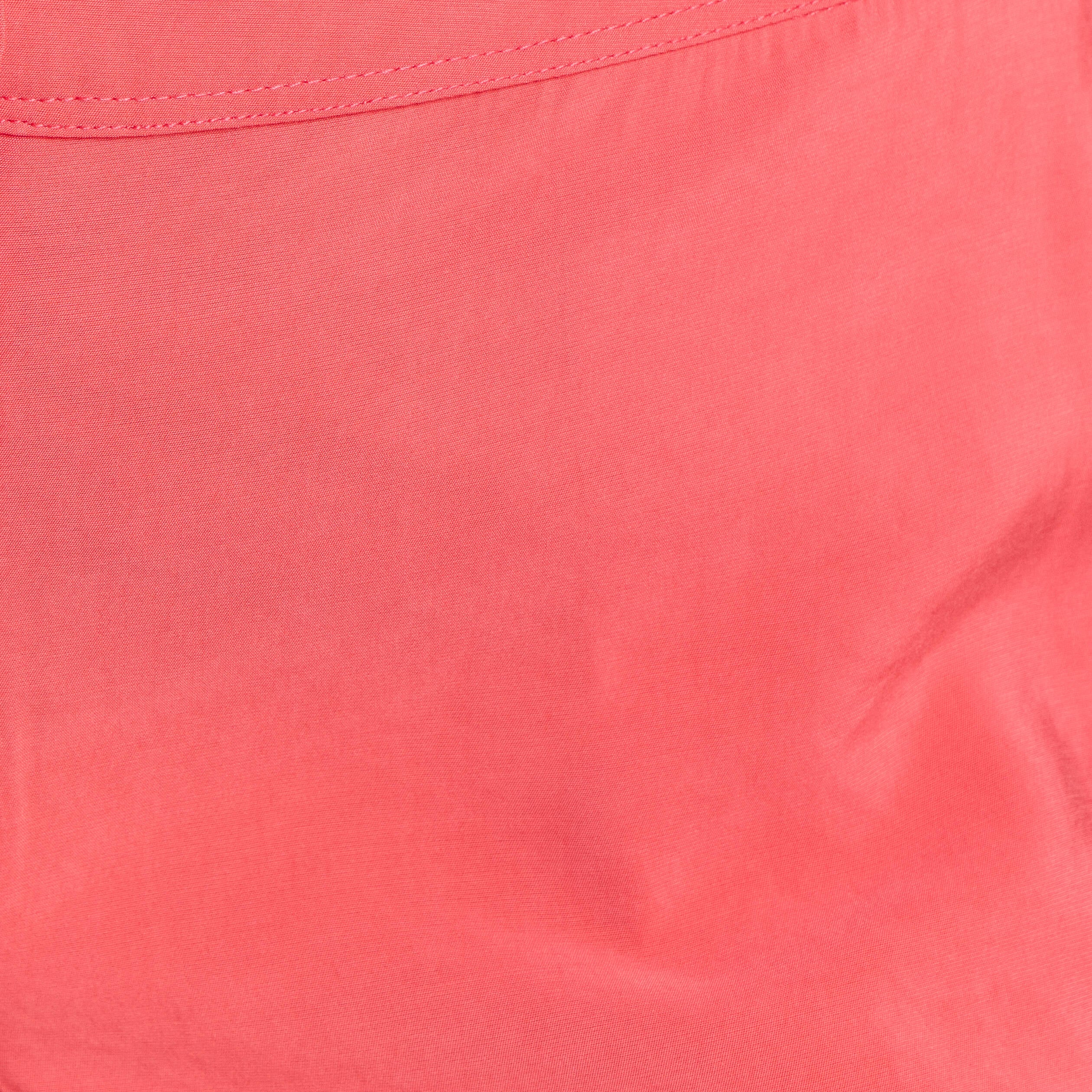 Pantalon chino large 7/8&egrave;me rouge femme