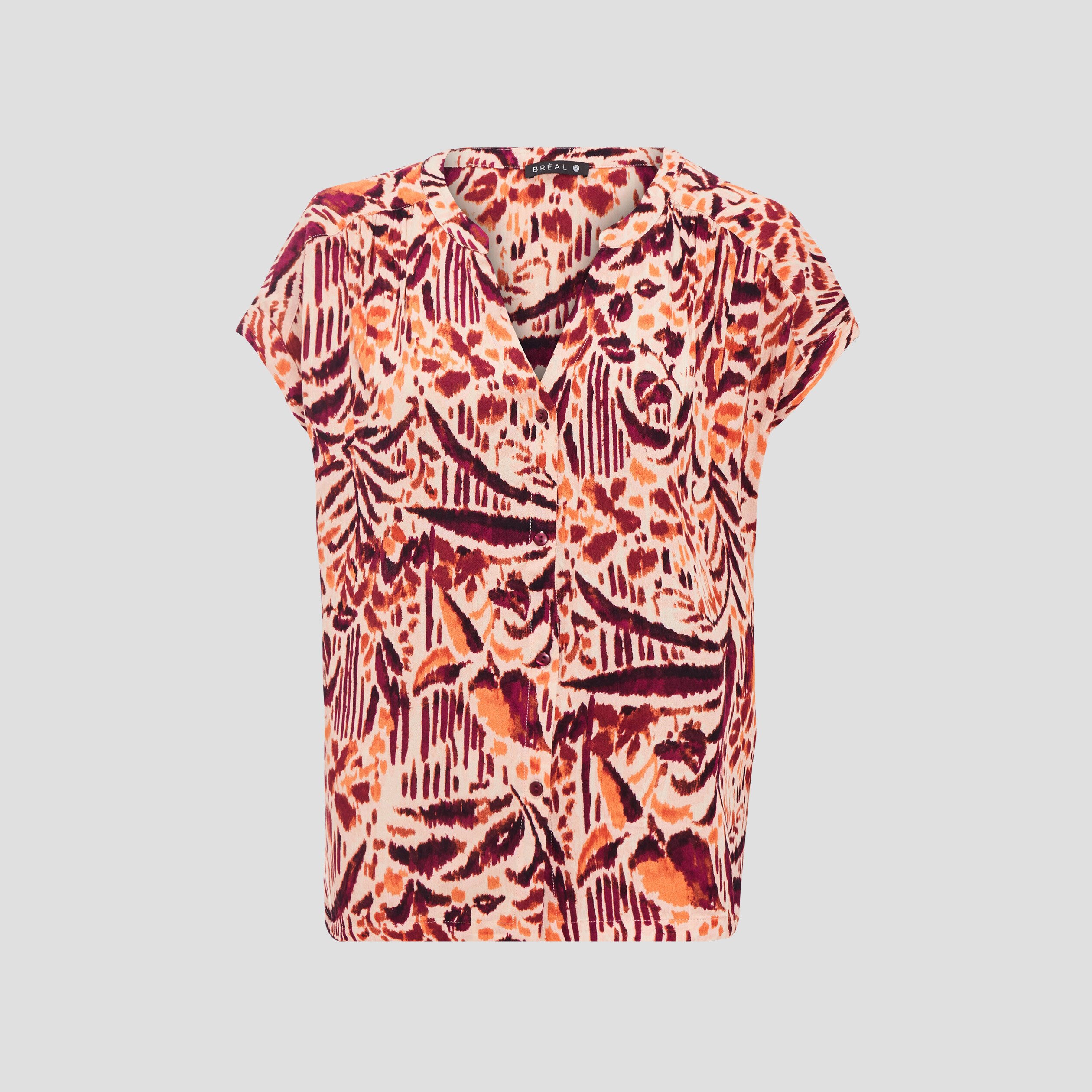 Blouse manches courtes rose clair femme