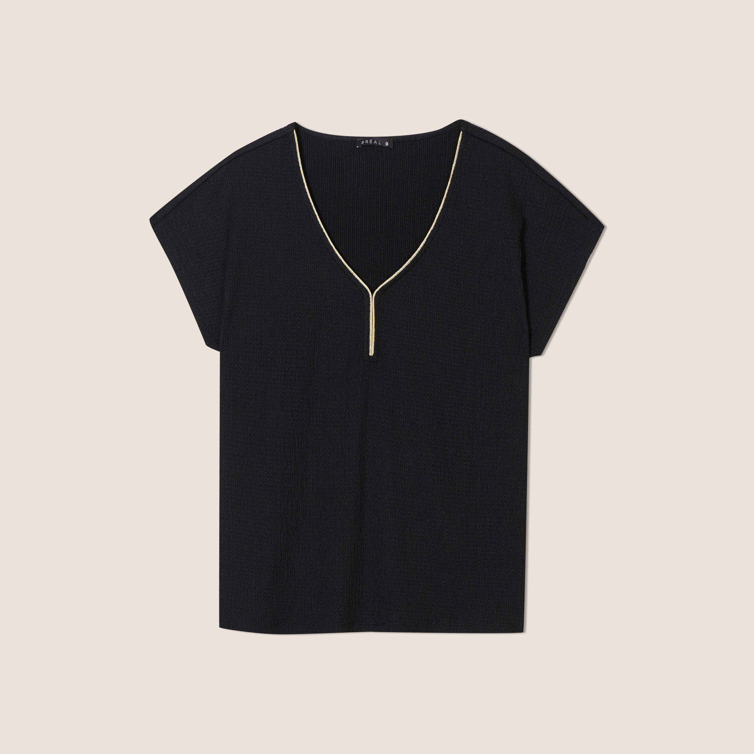 T-shirt manches courtes noir femme