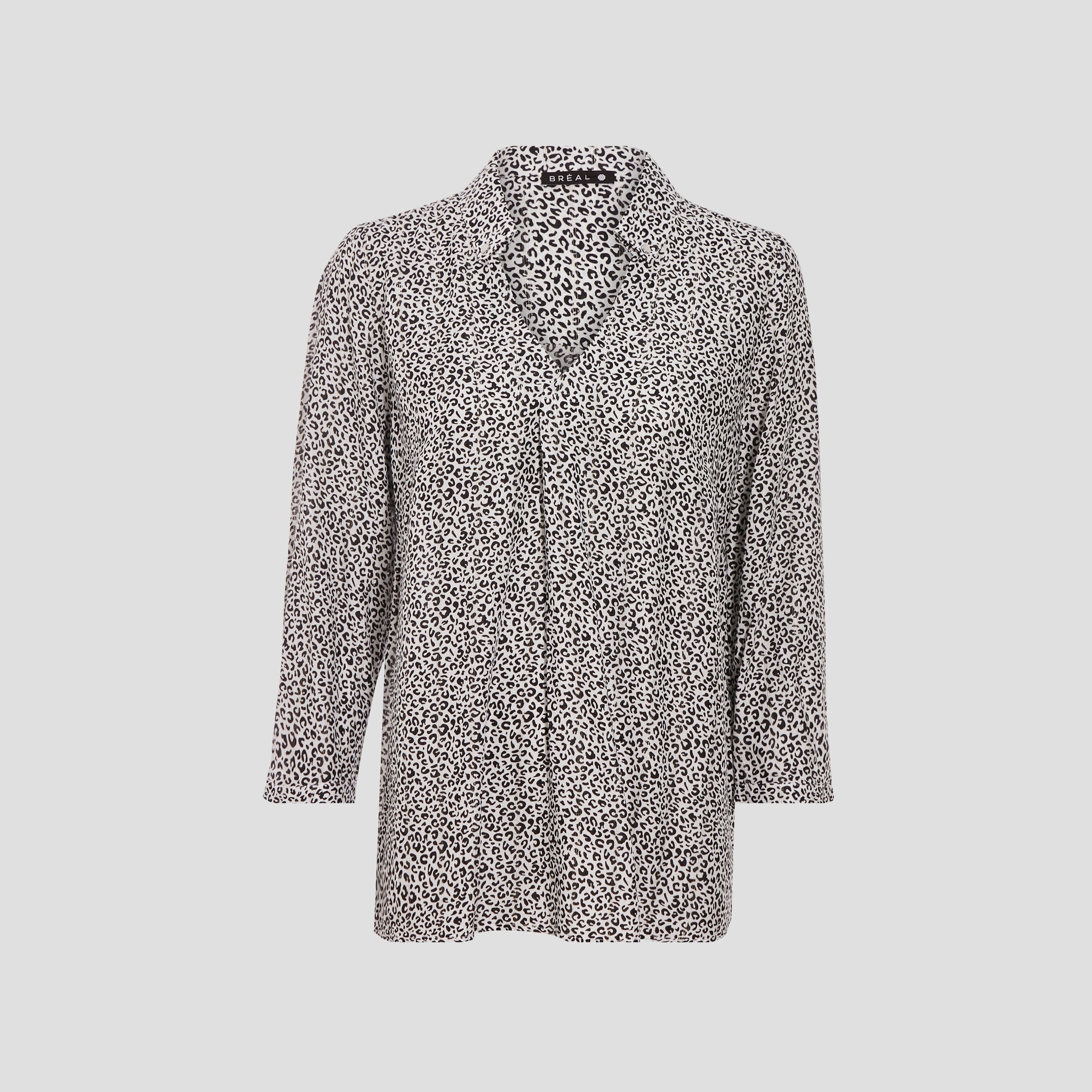 Blouse manches 3/4 noir femme
