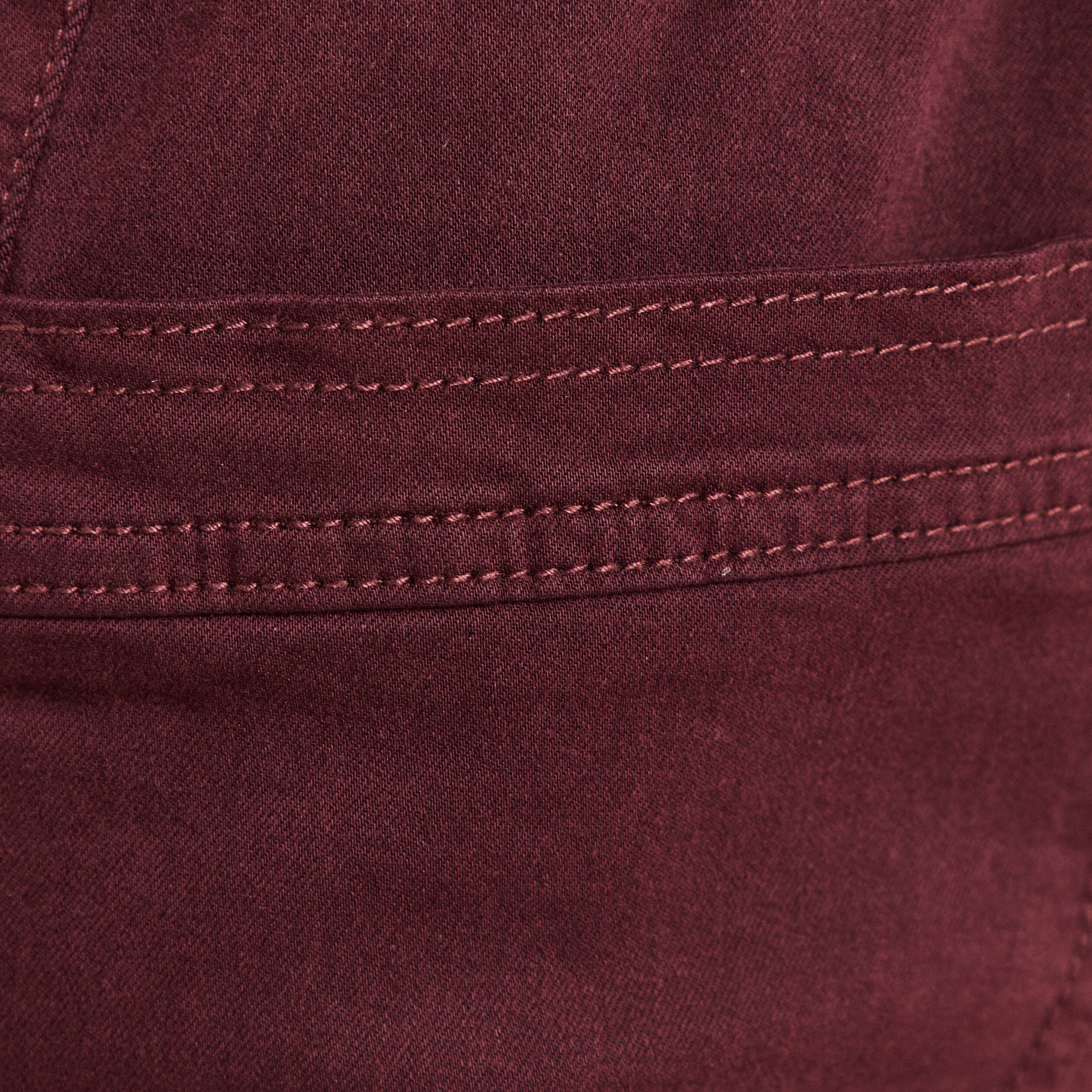 Pantalon coupe droite à coulisse bordeaux femme