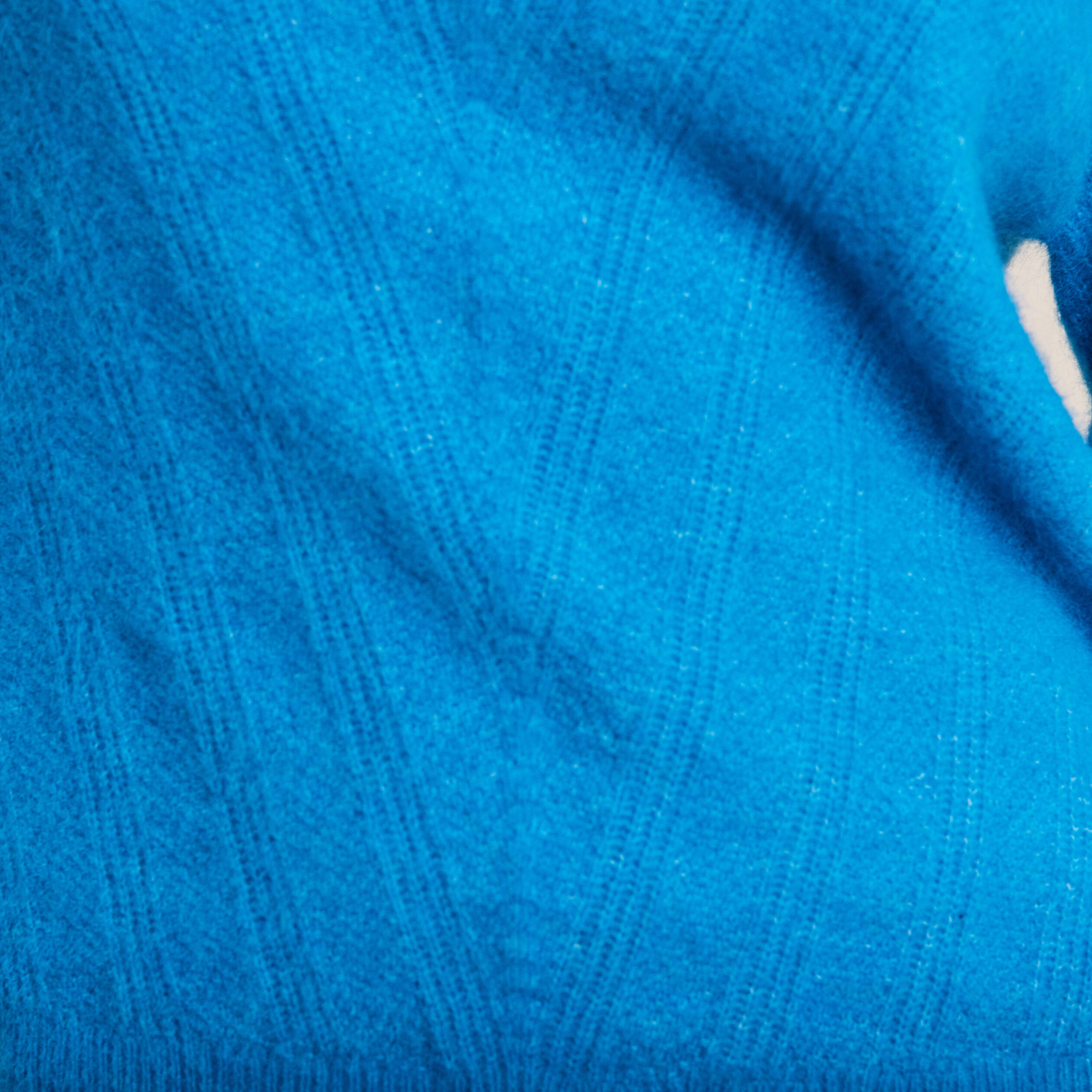 Pull manches longues bleu femme