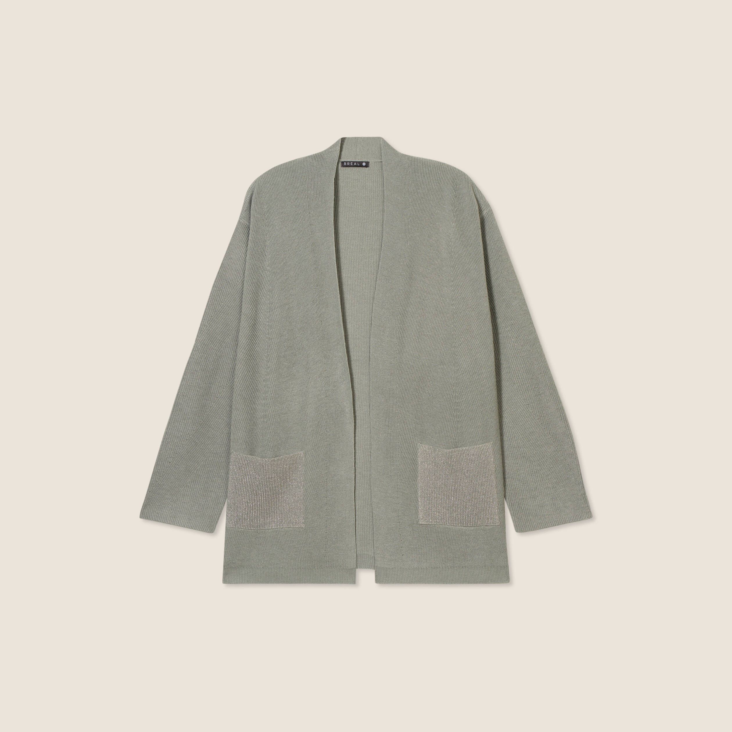 Gilet manches longues vert clair femme
