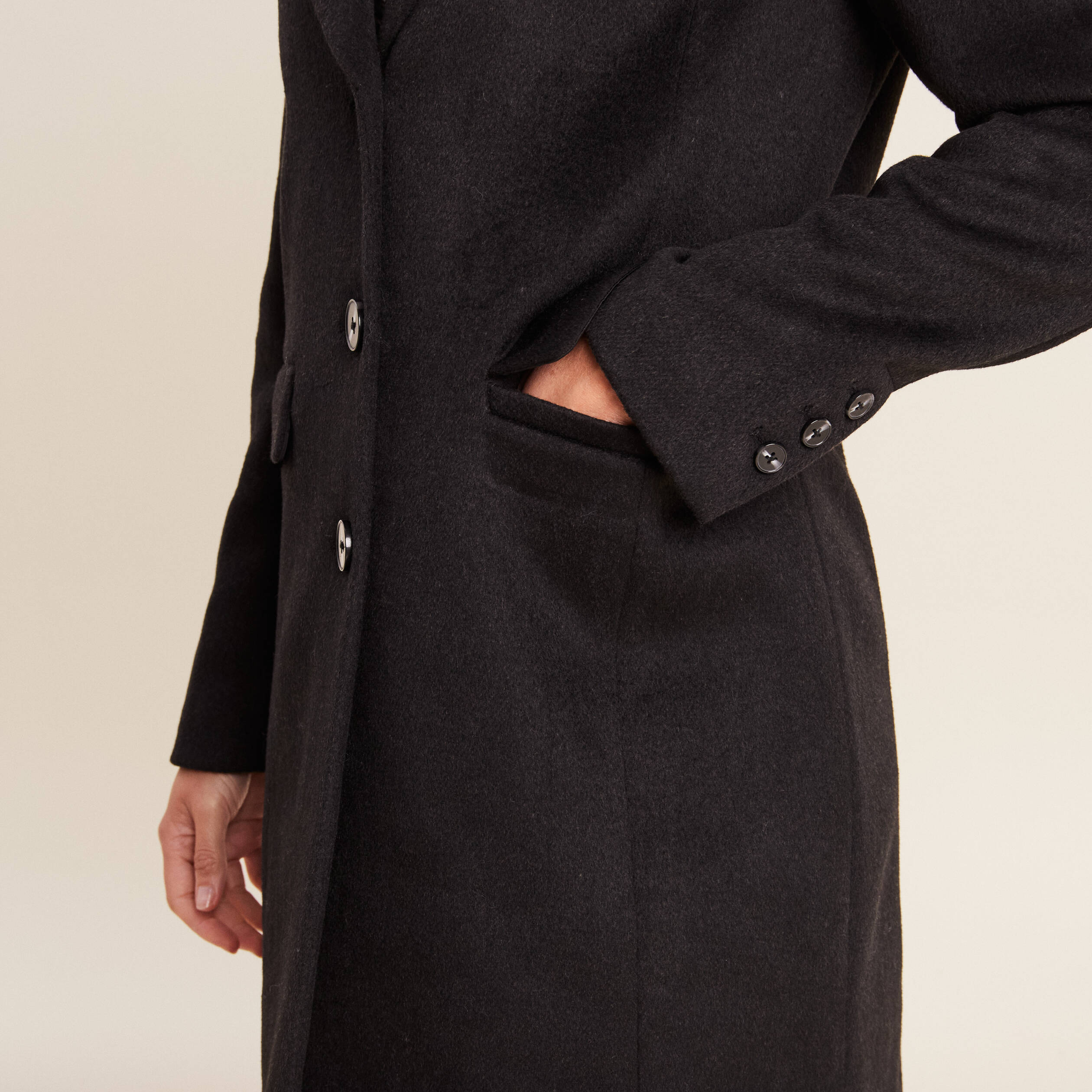 Manteau femme noir droit clearance