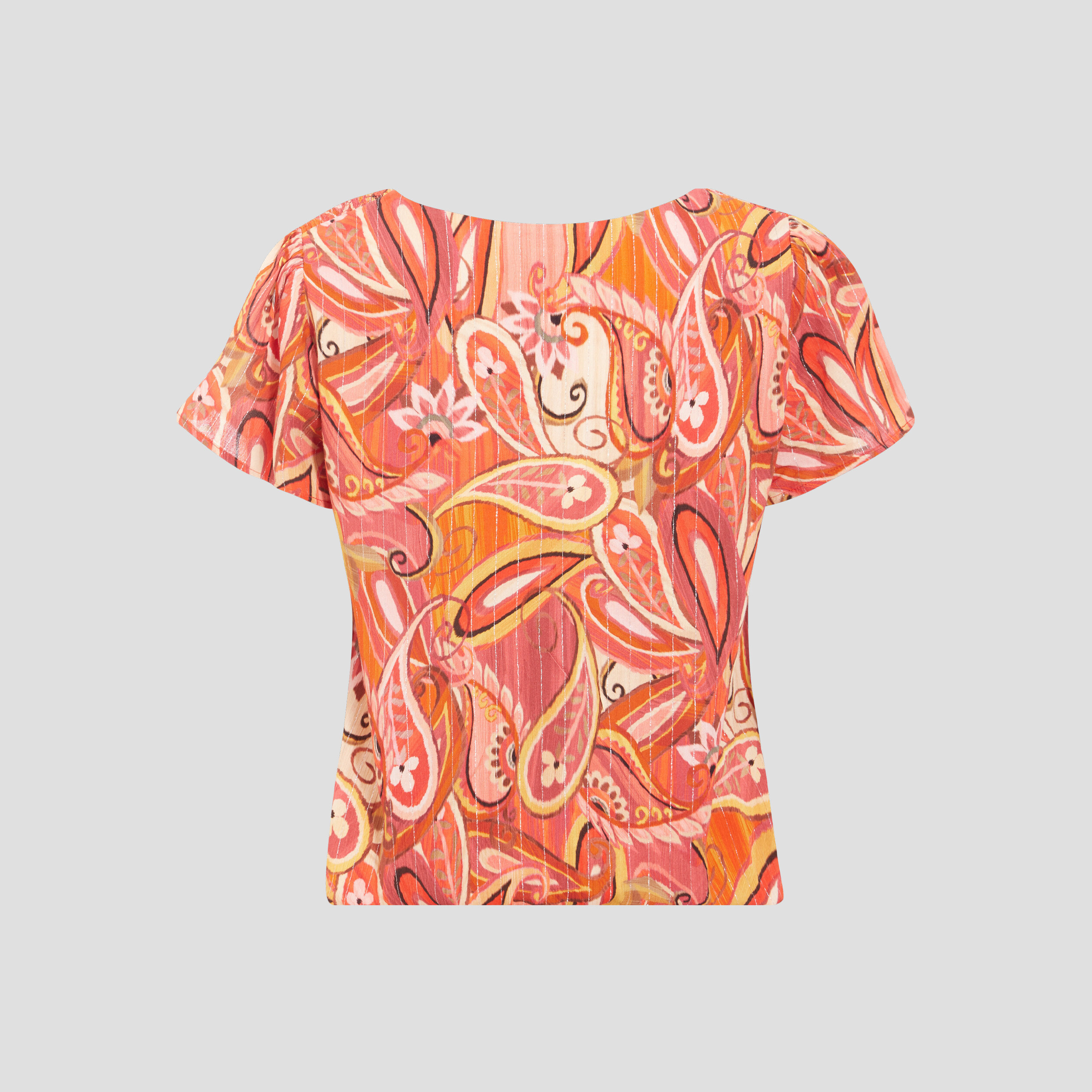 blouse manches courtes orange femme Blouse manches courtes orange femme