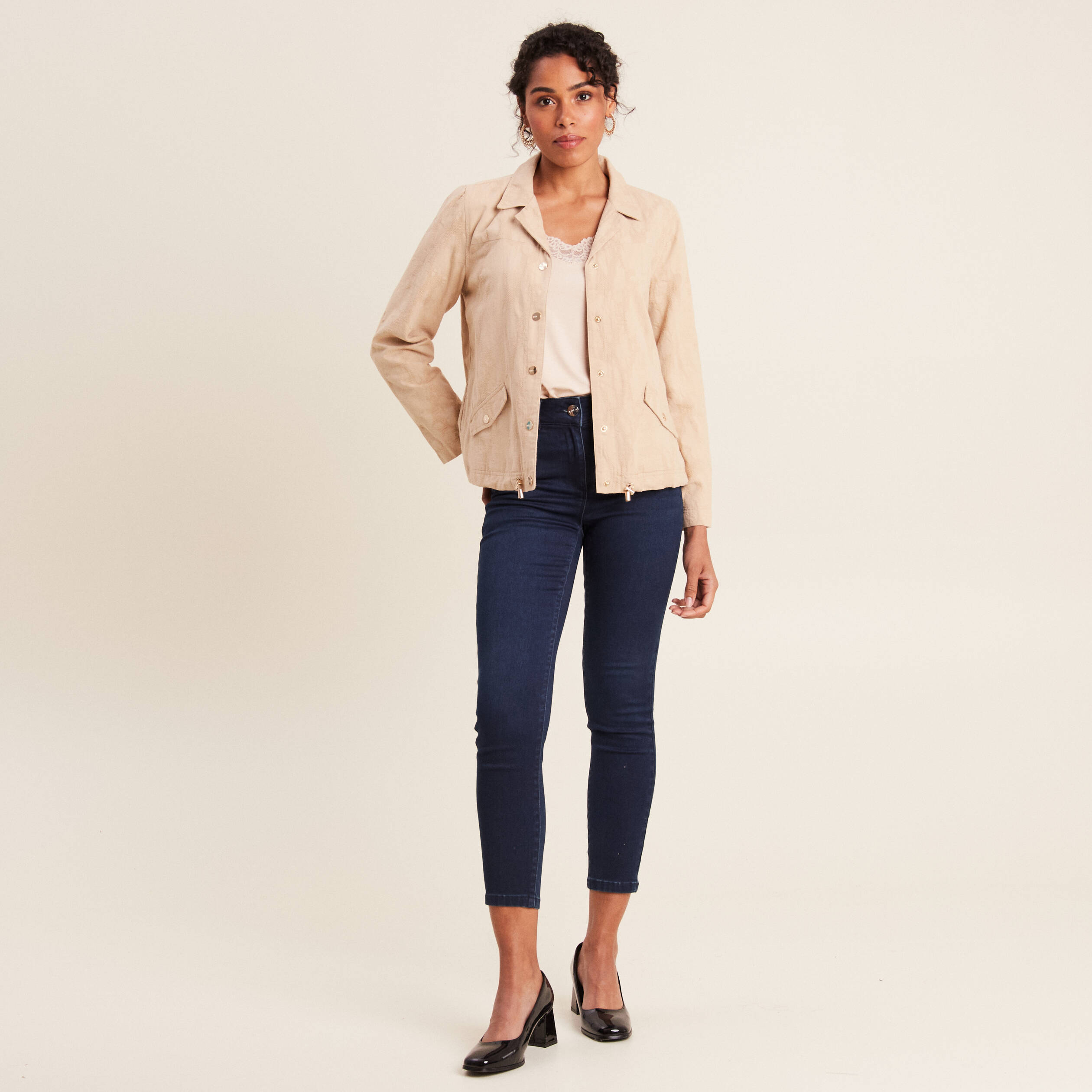 debardeur thermo douceur bretelles fines beige femme Débardeur thermo-douceur bretelles fines beige femme